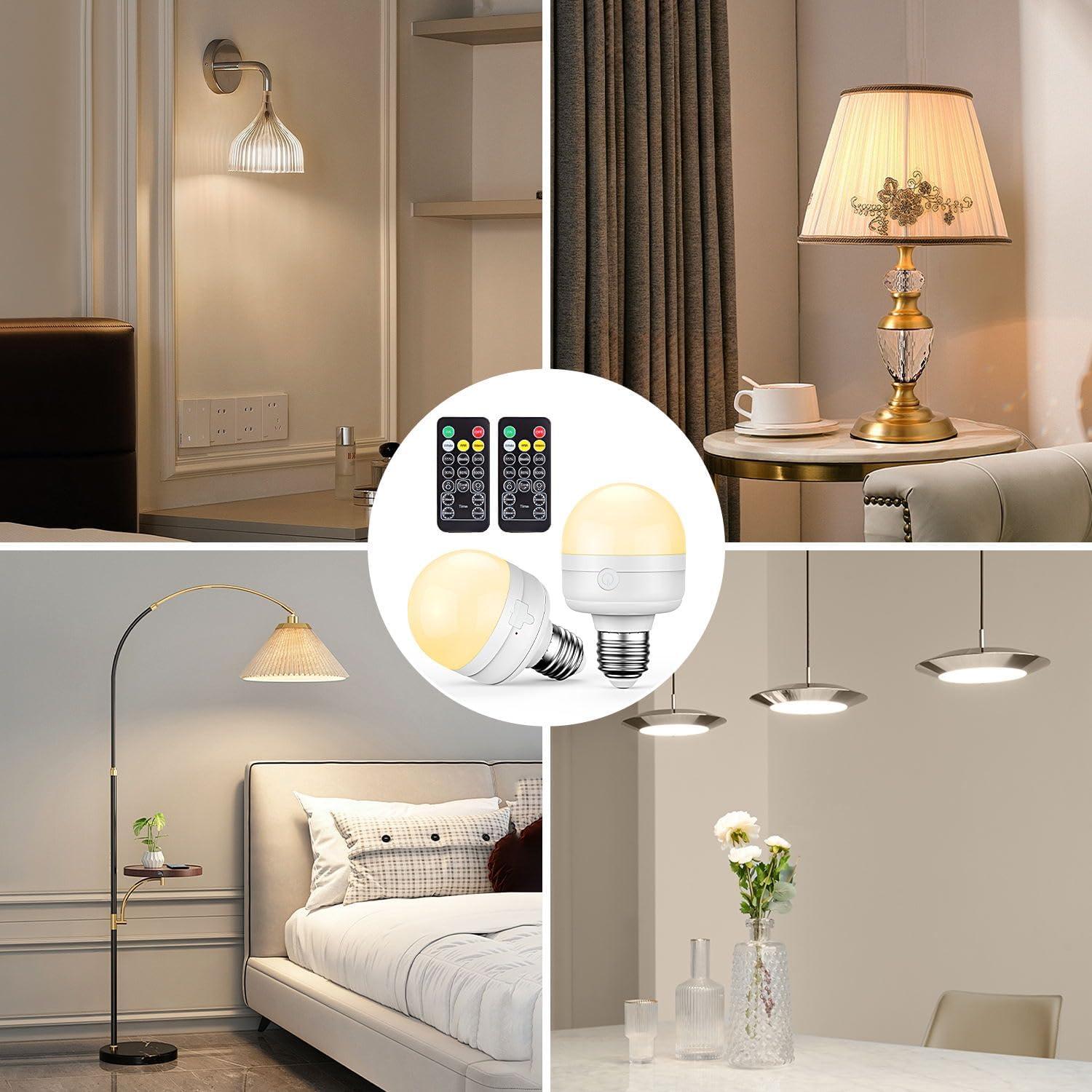 Bombillas Recargables E26 SCOPOW 5W 3 Colores Control Remoto