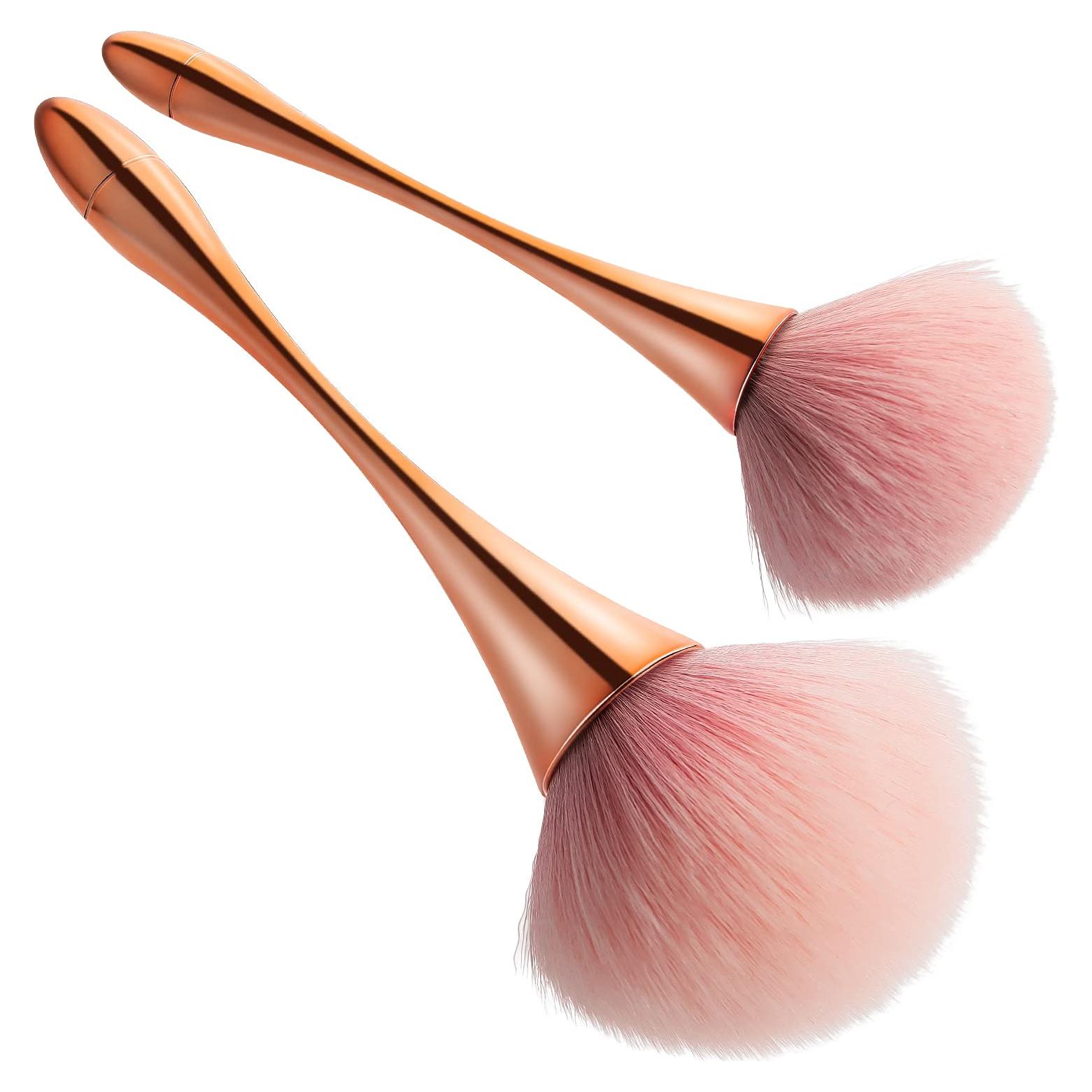 Set de 2 Brochas de Maquillaje BEATURE Oro Rosa - Suaves y Esponjosas