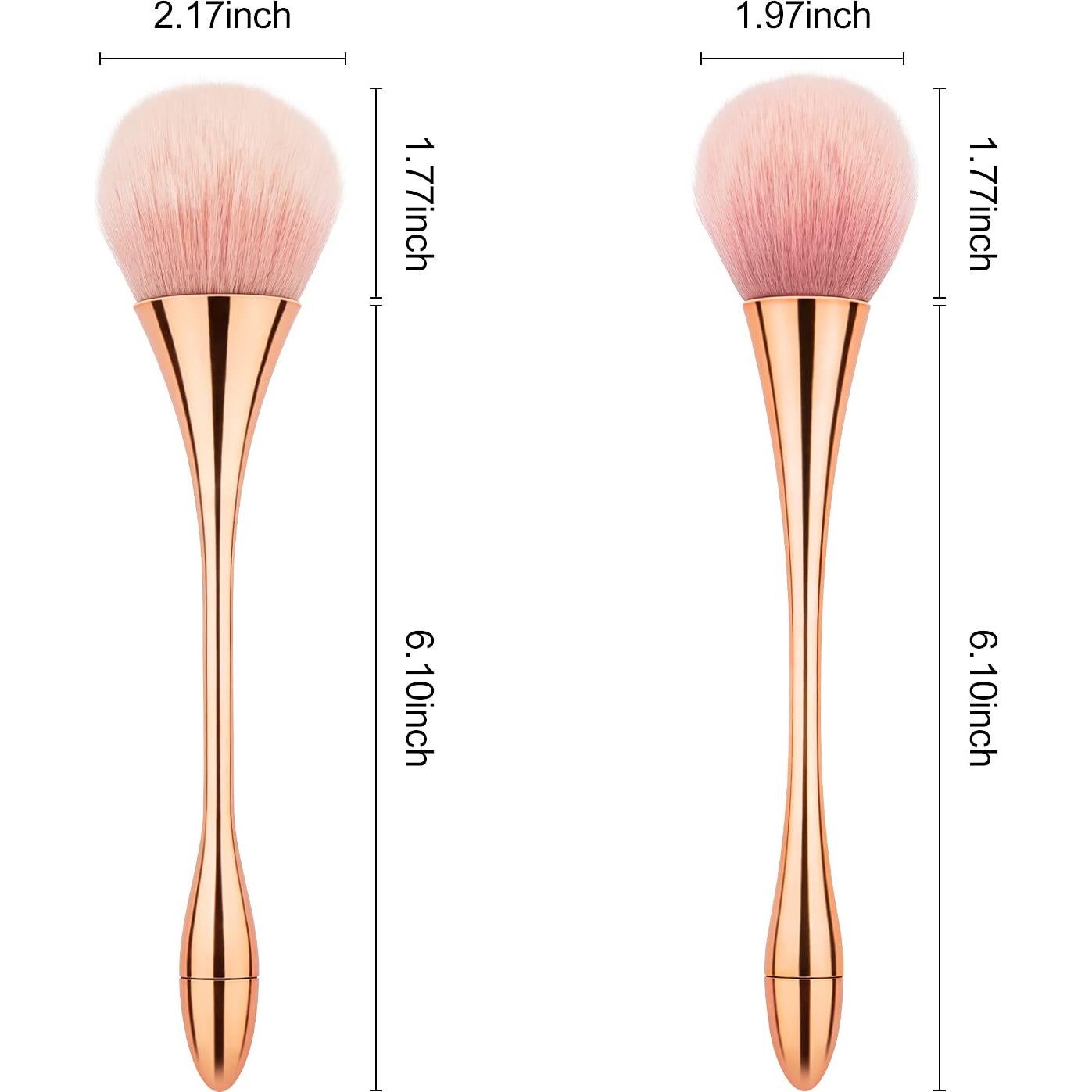 Set de 2 Brochas de Maquillaje BEATURE Oro Rosa - Suaves y Esponjosas