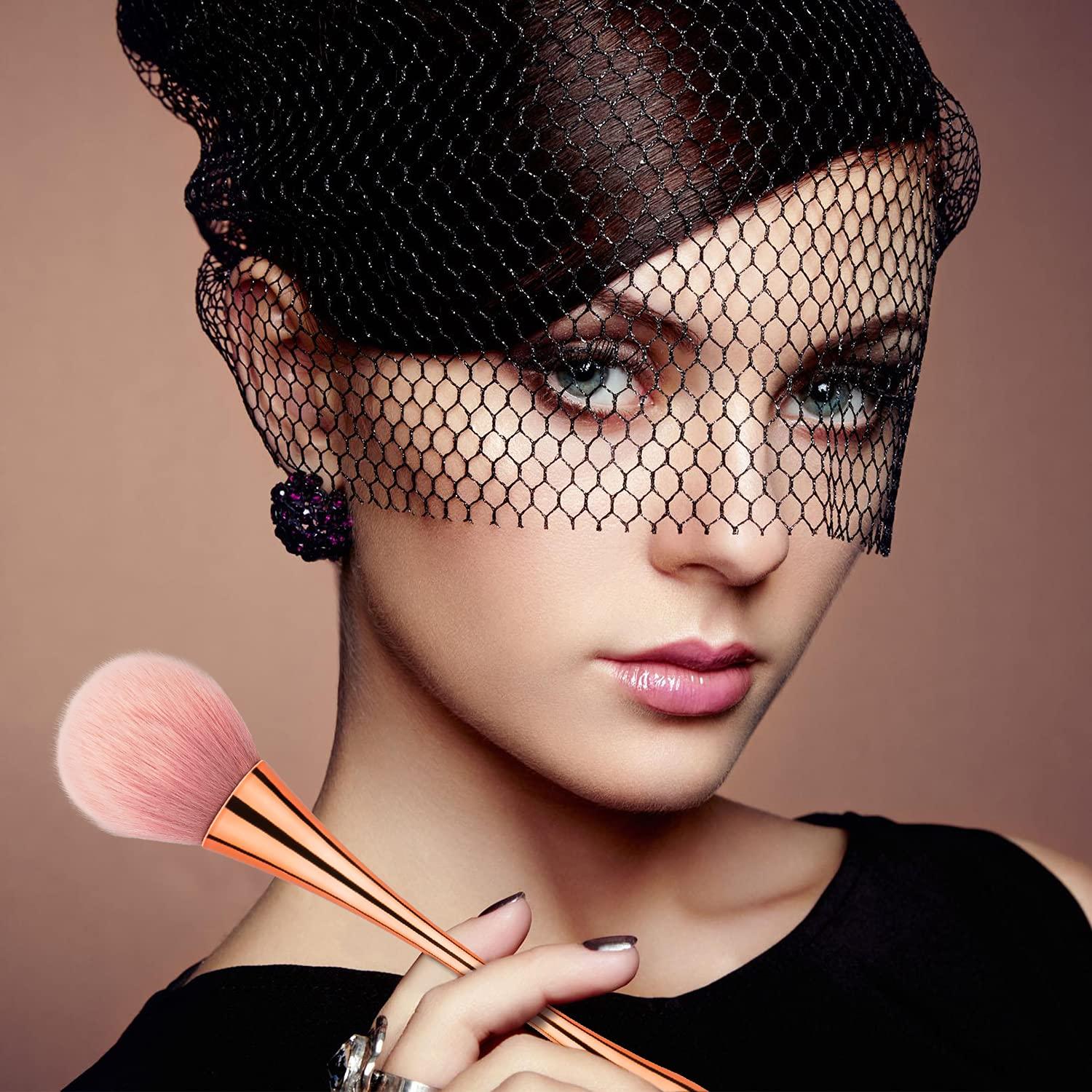 Set de 2 Brochas de Maquillaje BEATURE Oro Rosa - Suaves y Esponjosas