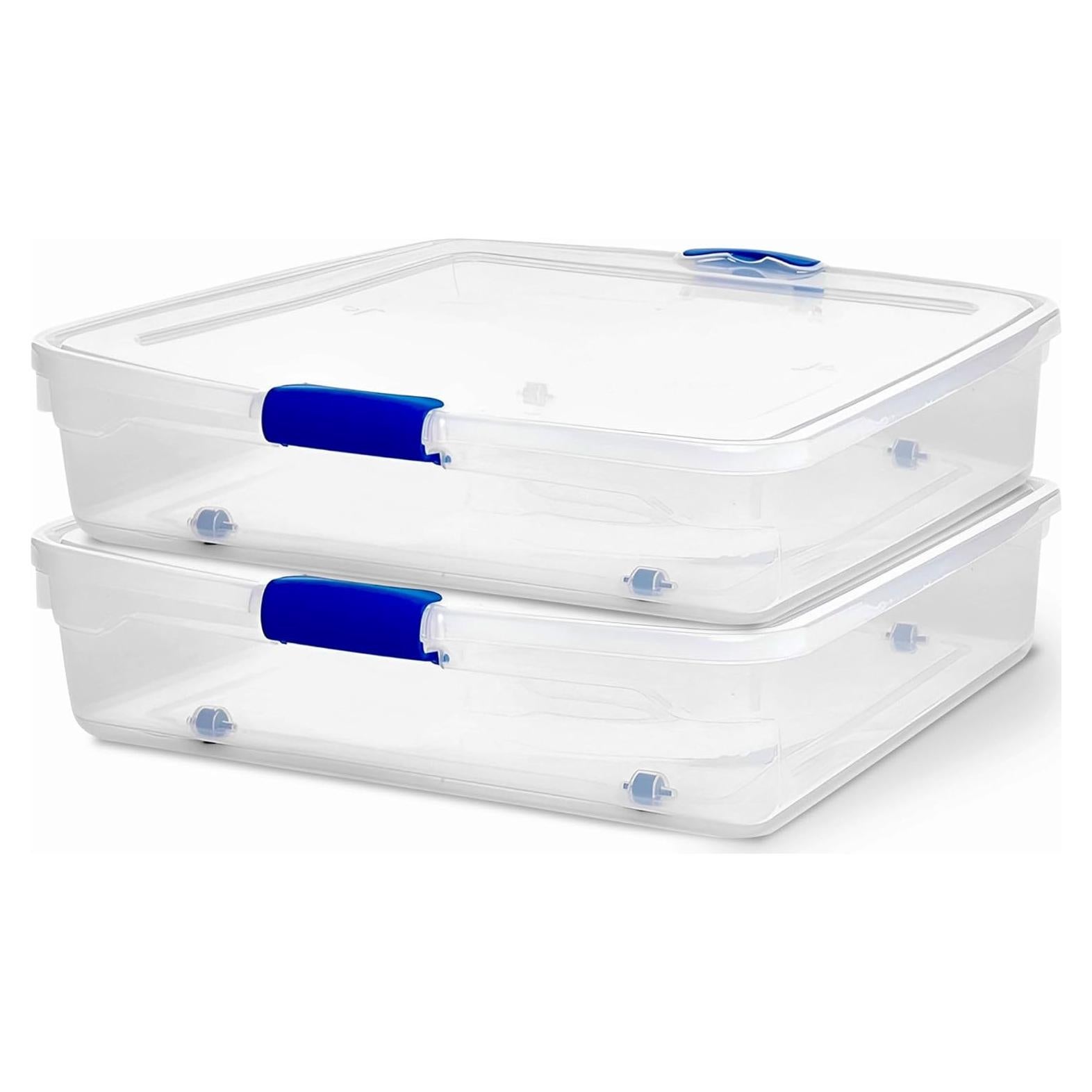 Contenedores de Almacenamiento Bajo la Cama HOMZ 56QT Azul - 2 Piezas