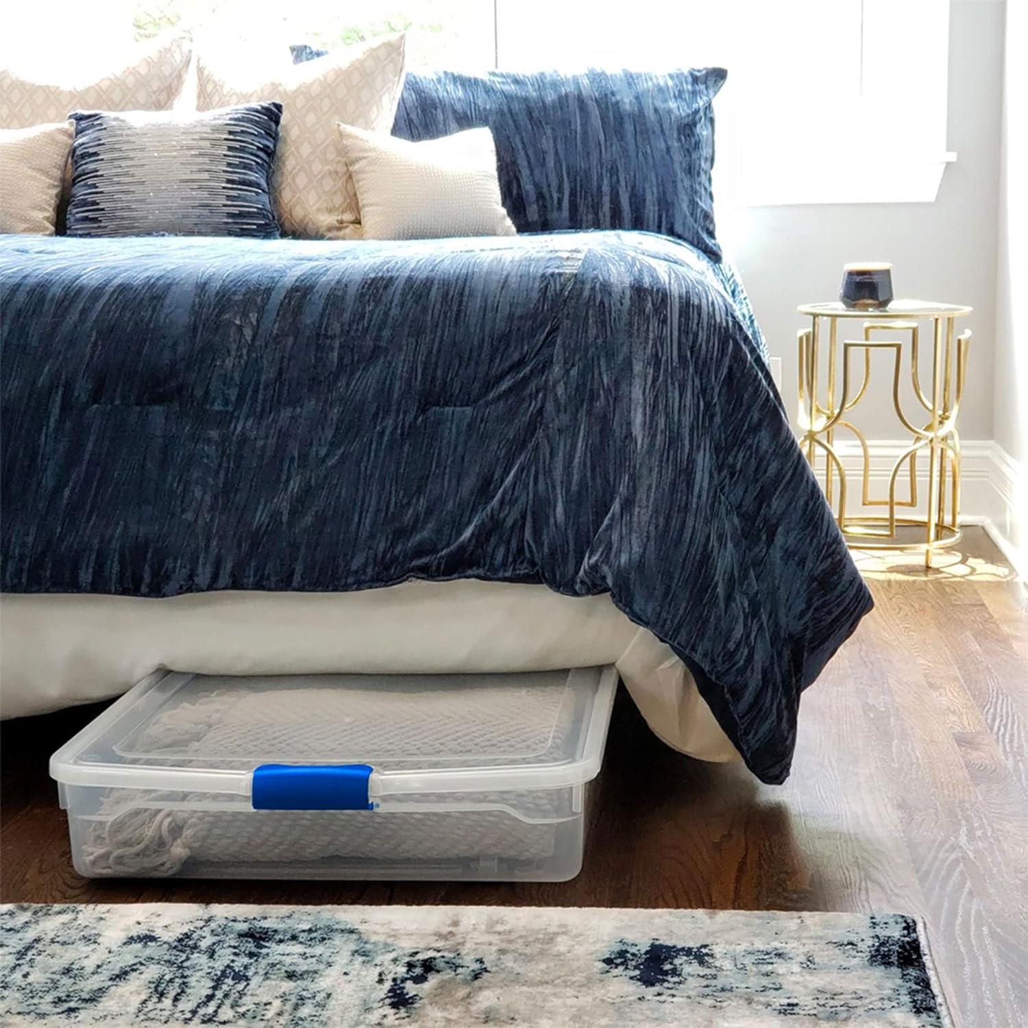 Contenedores de Almacenamiento Bajo la Cama HOMZ 56QT Azul - 2 Piezas