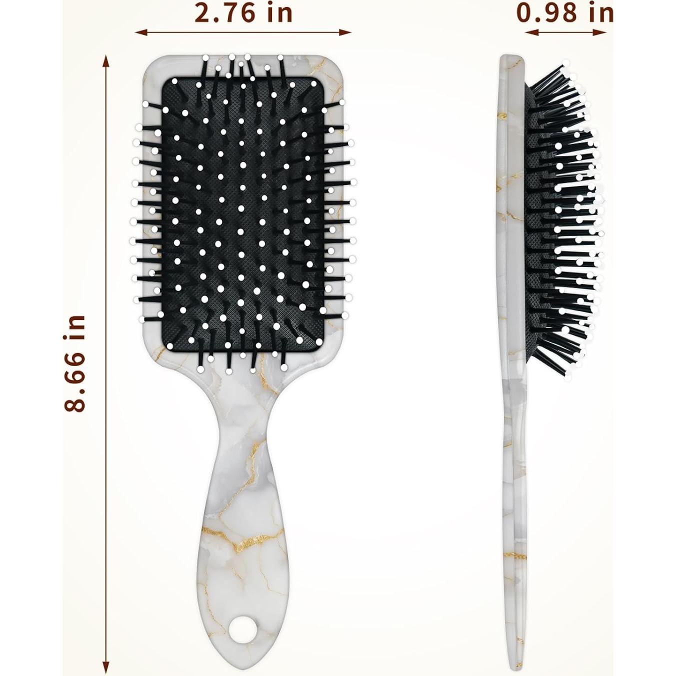 Cepillo Desenredante Ergonómico ADTASU Marmoleado 19.1x8.1cm