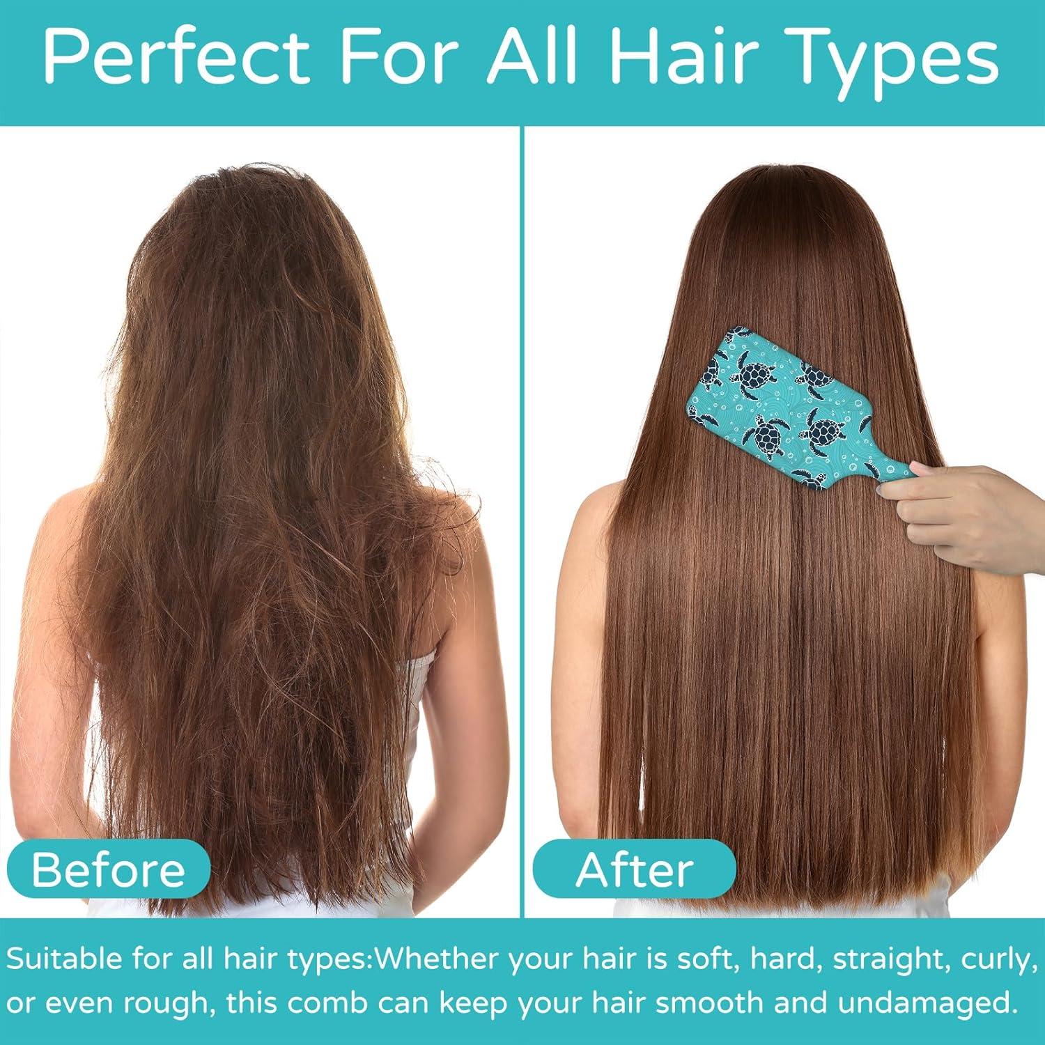 Cepillo Desenredante Ergonómico ADTASU - Cerdas Suaves para Cabello Rizado