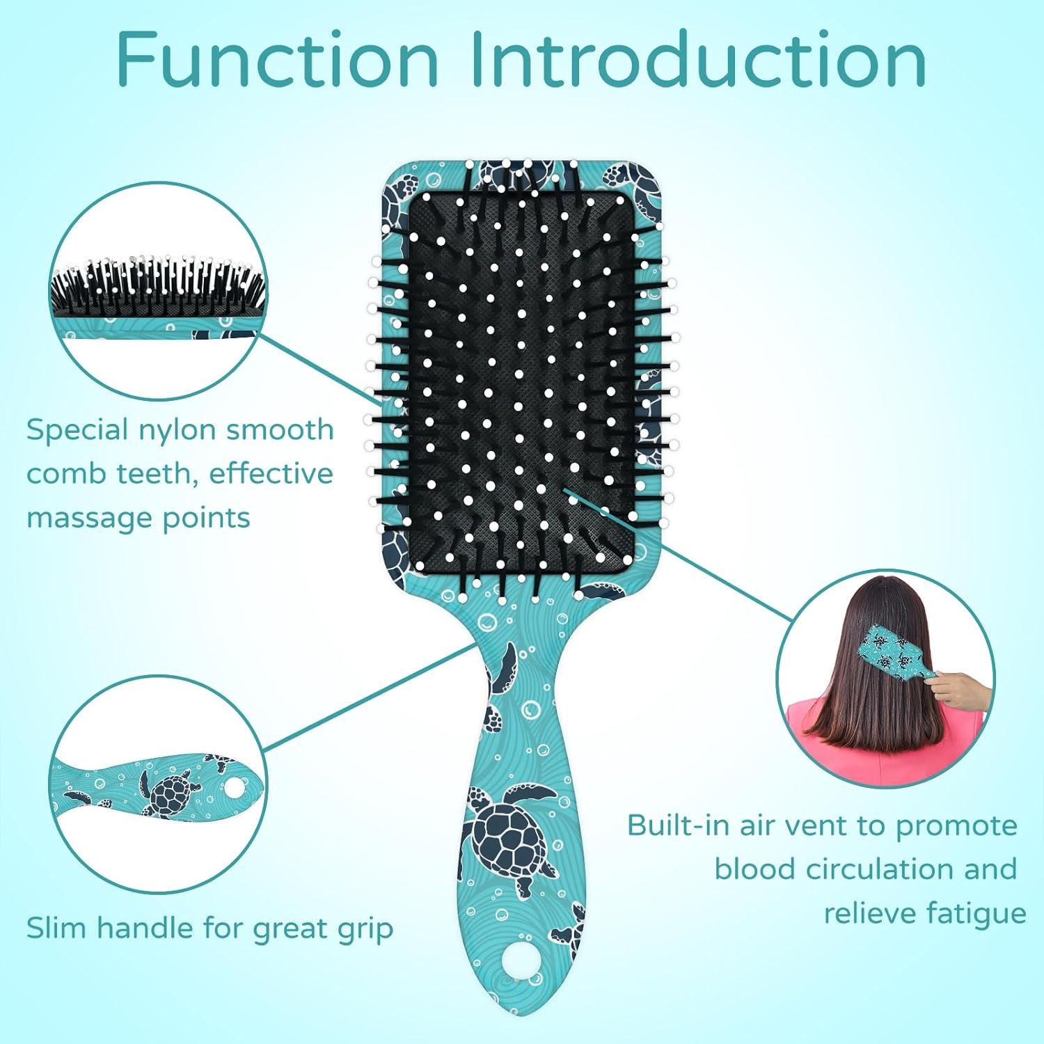 Cepillo Desenredante Ergonómico ADTASU - Cerdas Suaves para Cabello Rizado