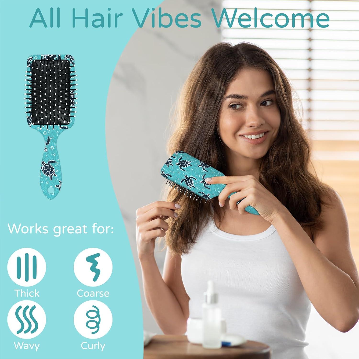 Cepillo Desenredante Ergonómico ADTASU - Cerdas Suaves para Cabello Rizado