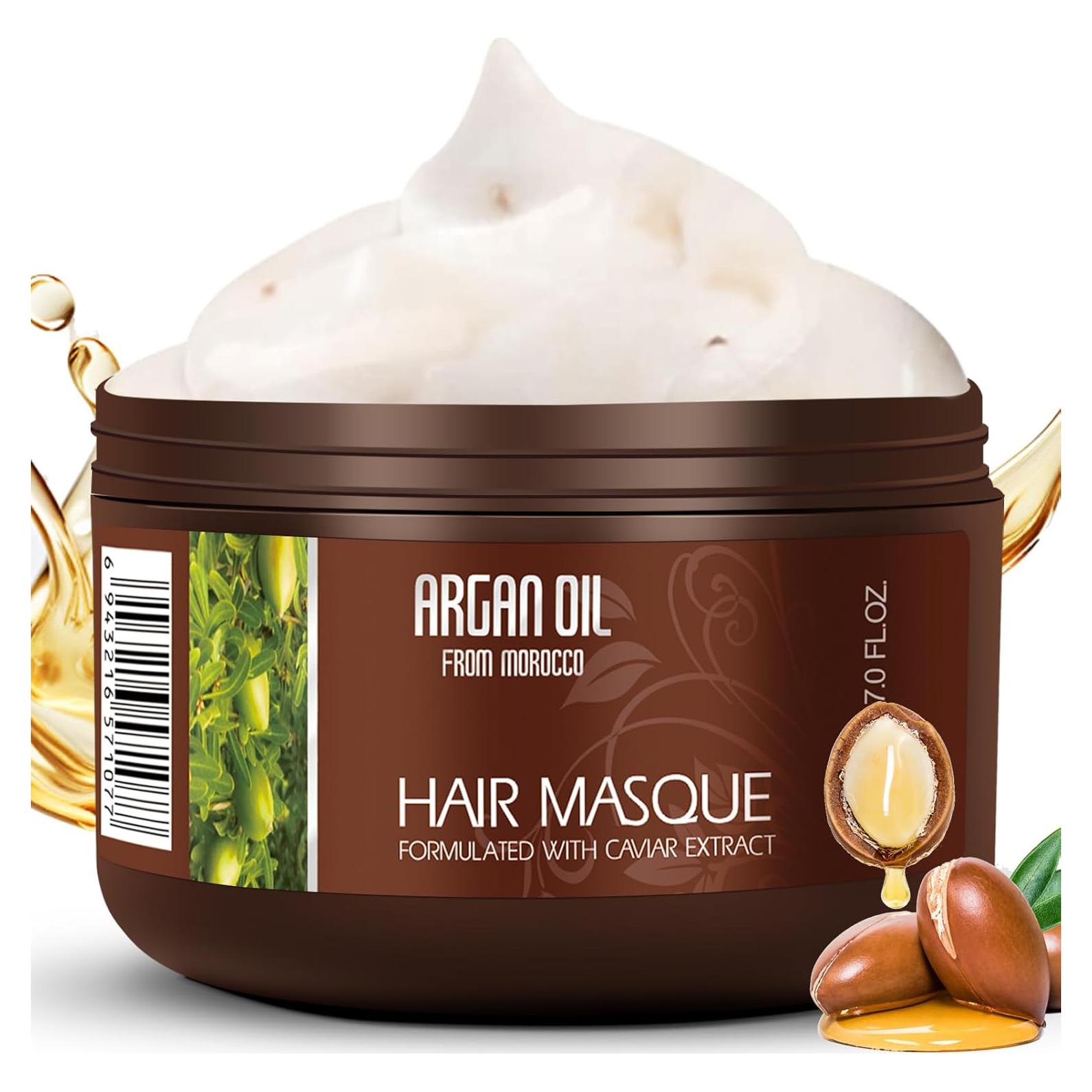 Mascarilla Hidratante de Aceite de Argán NUSPA 200ml para Cabello Seco