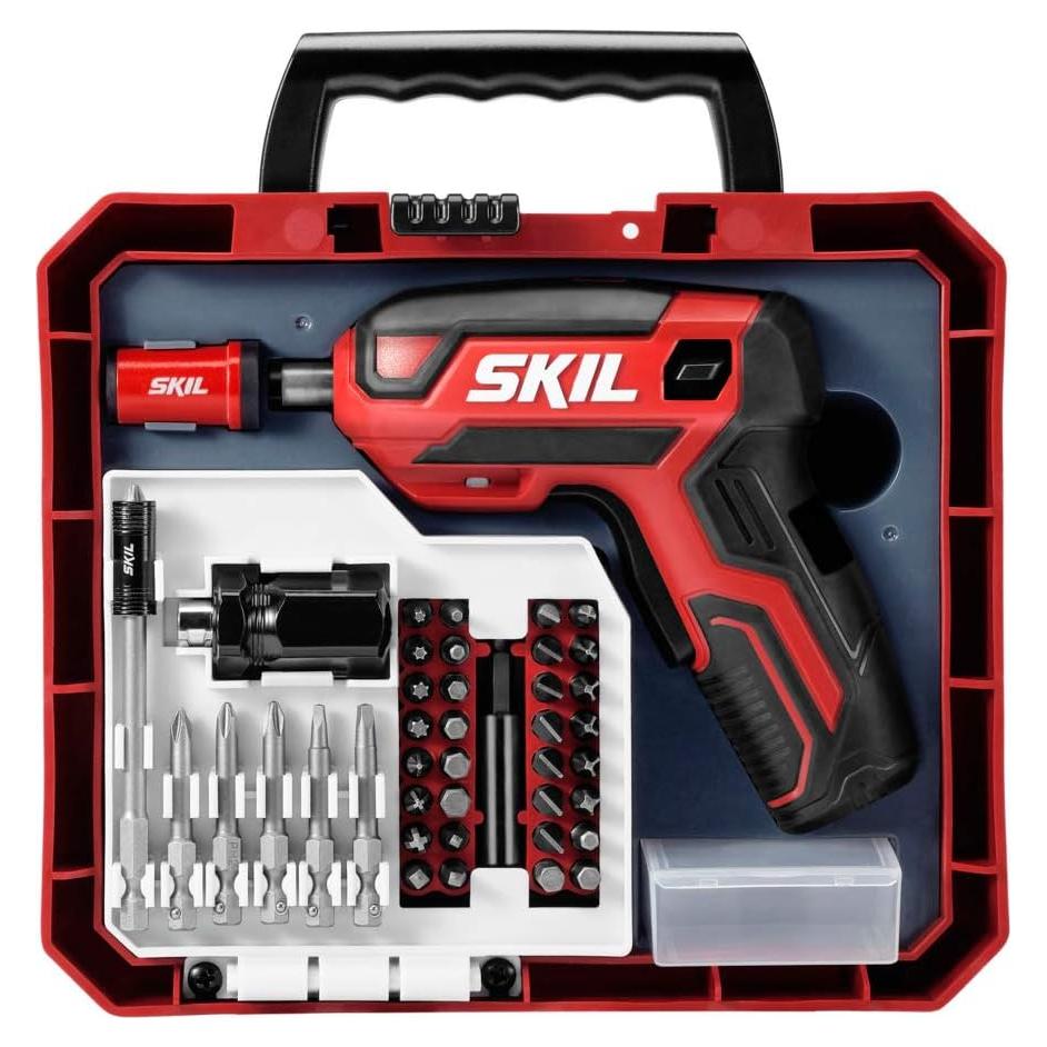 Destornillador Inalámbrico SKIL 4V con 42 Piezas y Estuche