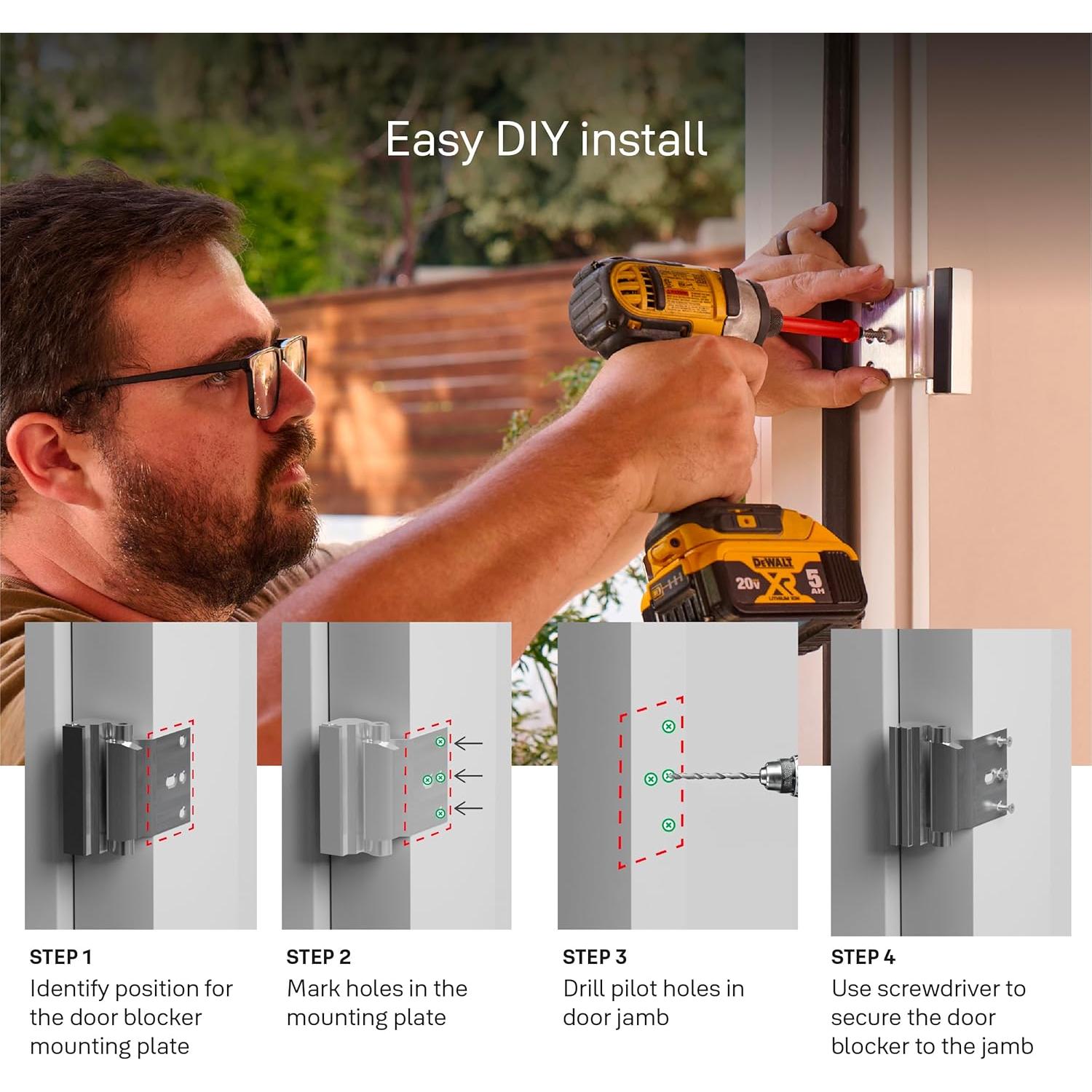 Bloqueador de Puerta Reforzado Master Lock 278EC - Seguridad Infantil