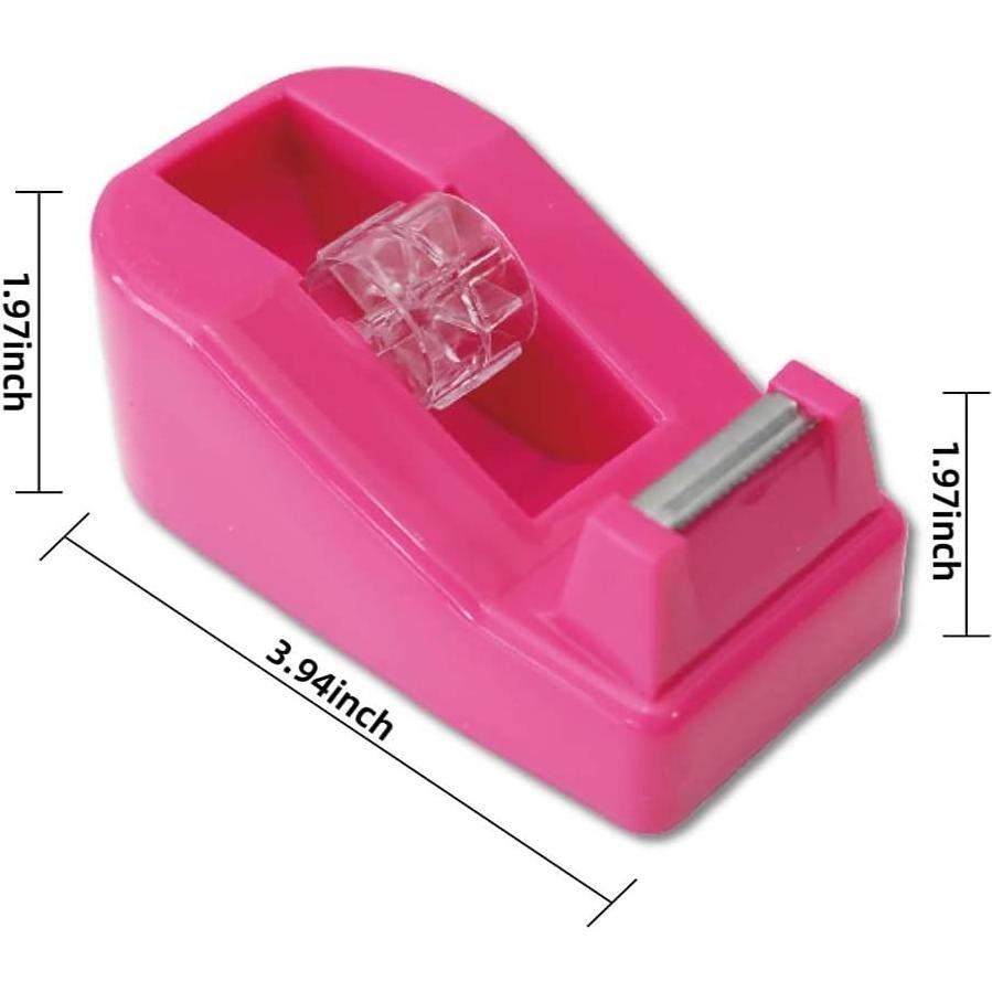 Dispensador de Cinta de Escritorio QILIMA Rosa Antideslizante