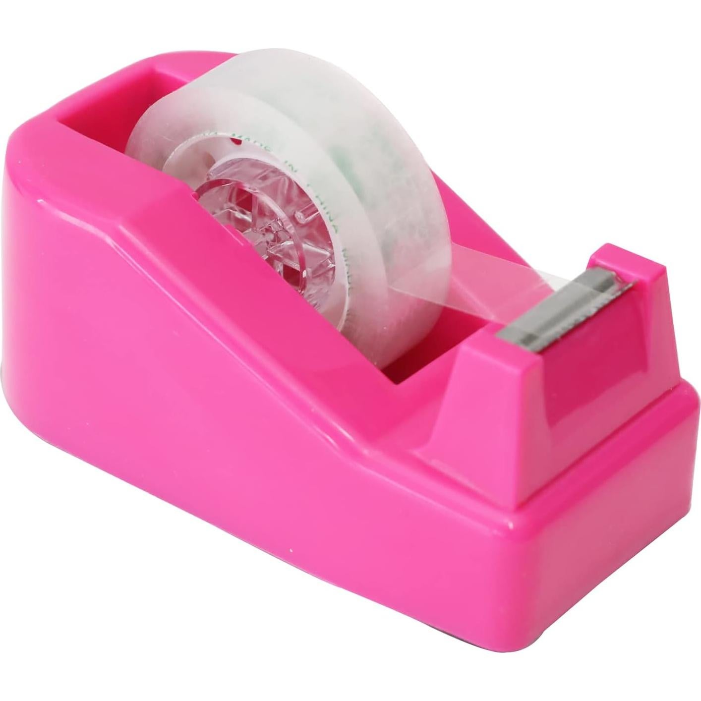 Dispensador de Cinta de Escritorio QILIMA Rosa Antideslizante