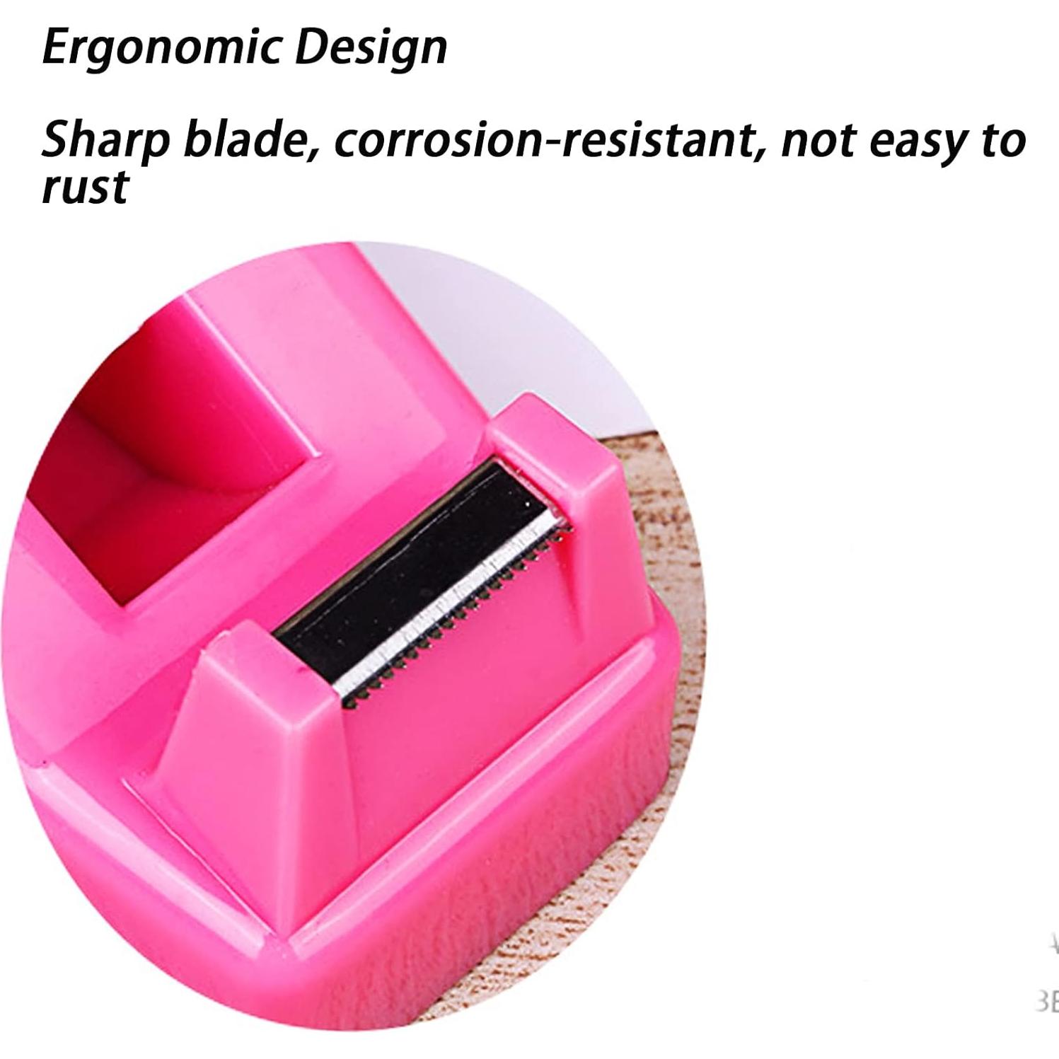 Dispensador de Cinta de Escritorio QILIMA Rosa Antideslizante