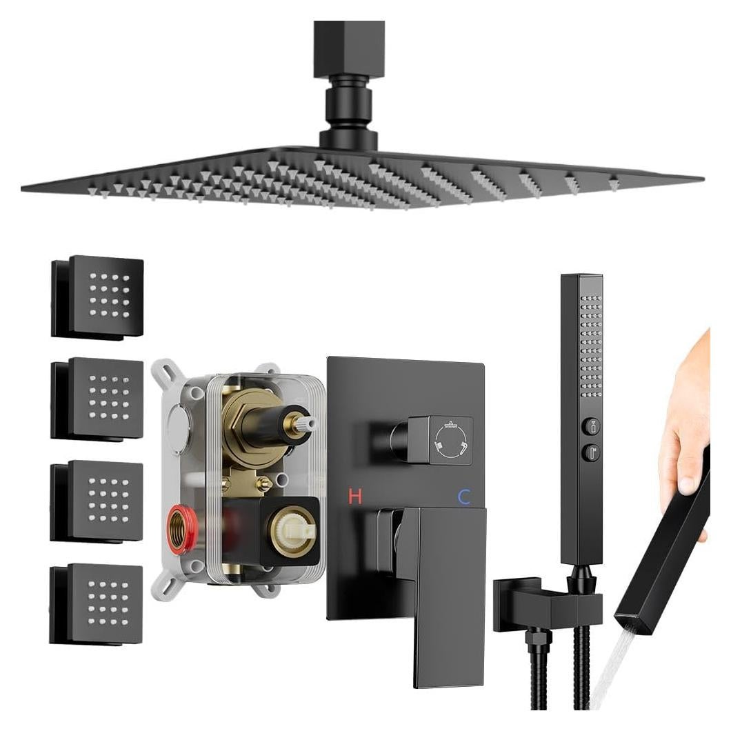 Sistema de Ducha Bostingner Todo Metal 10" con Jets Corporales