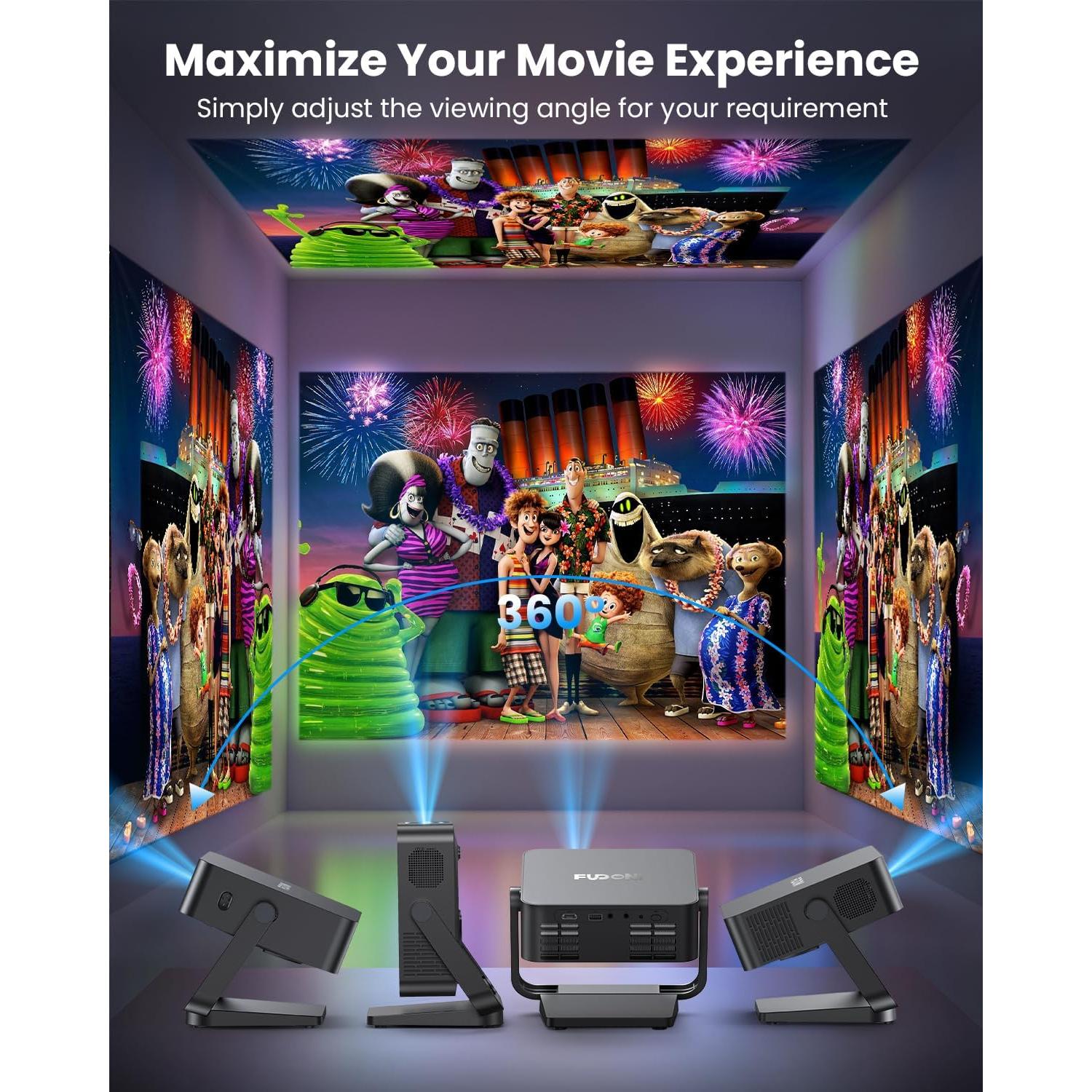 Proyector Inteligente FUDONI 4K Licenciado por Netflix WiFi 6