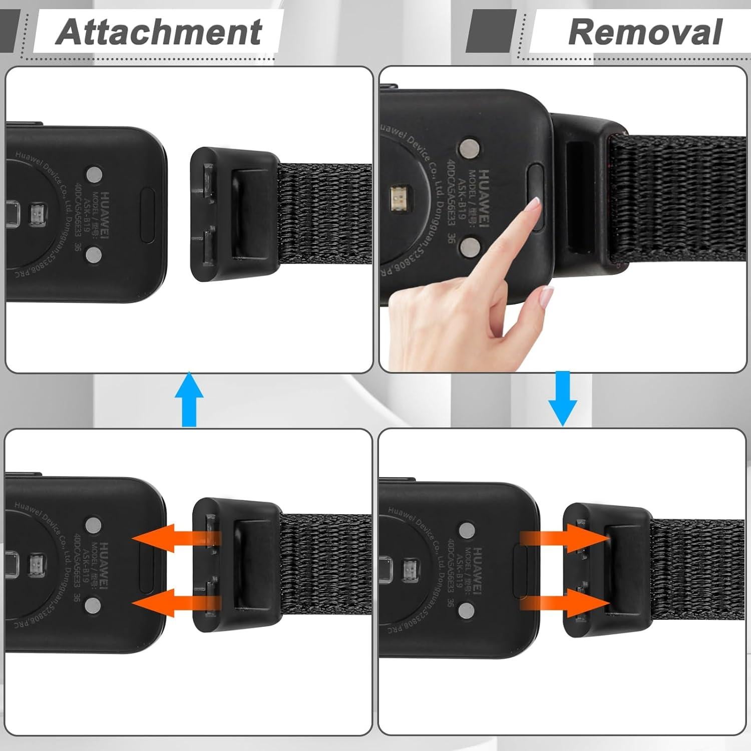 Correas de Reloj de Nailon WNIPH para Huawei Band 10/9/8 - 2 Pcs Ajustables