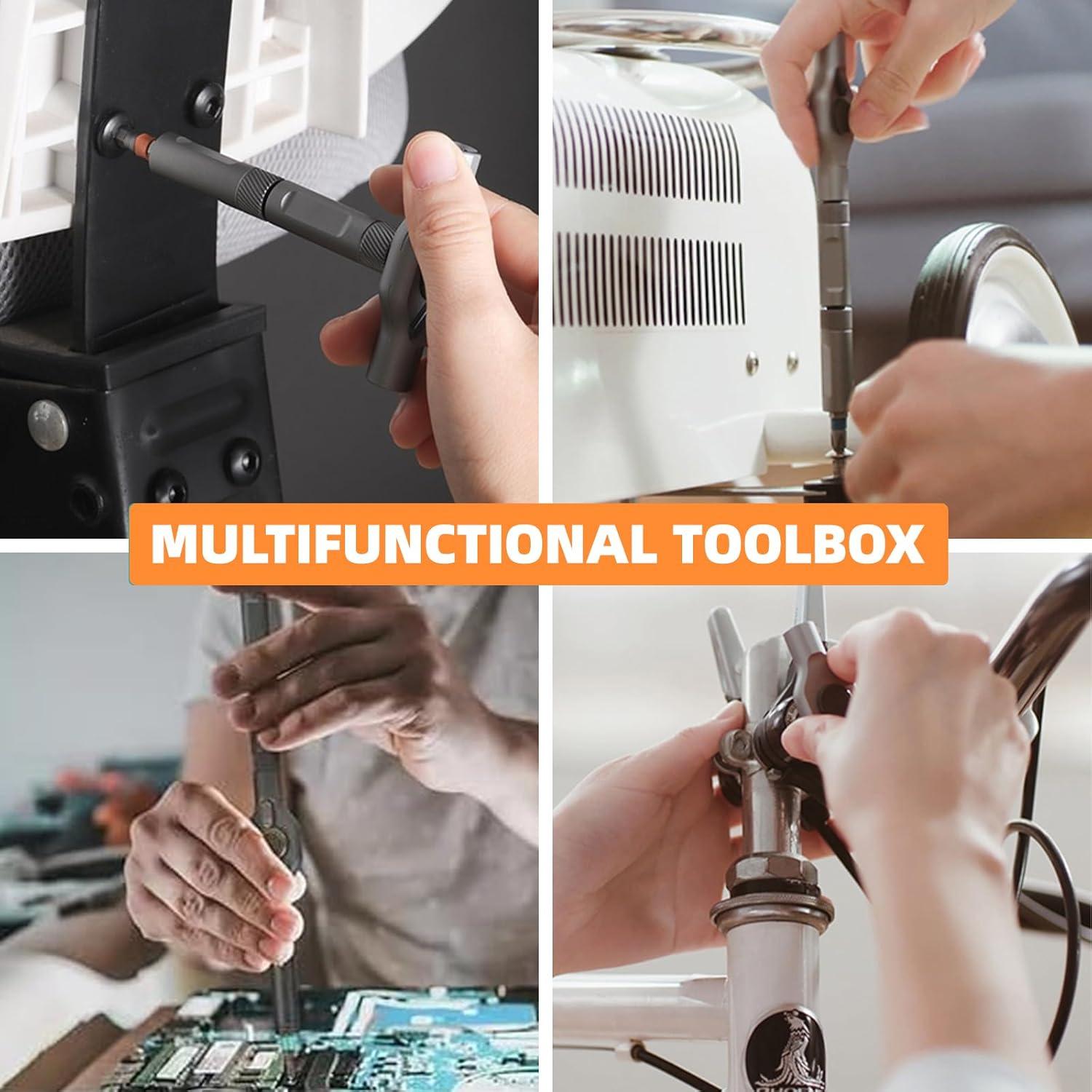 Juego de Destornilladores Magnéticos 42 en 1 USUAUU Naranja