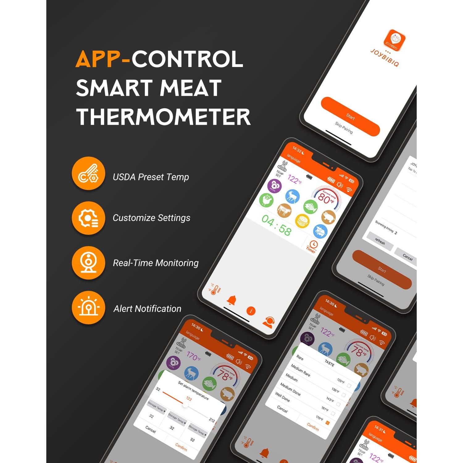 Termómetro de Carne Inalámbrico Thermomeat T-002 Bluetooth