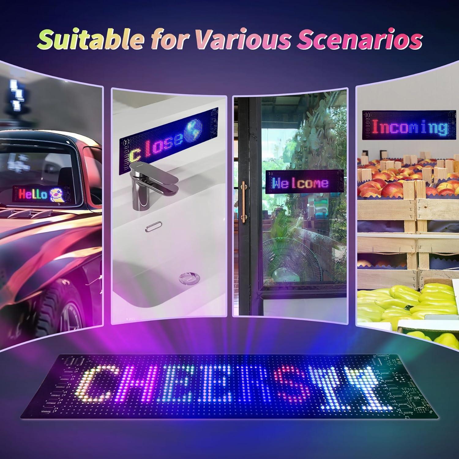 Cartel LED Publicitario Desplazable Plikapli 35.56x10.16cm USB