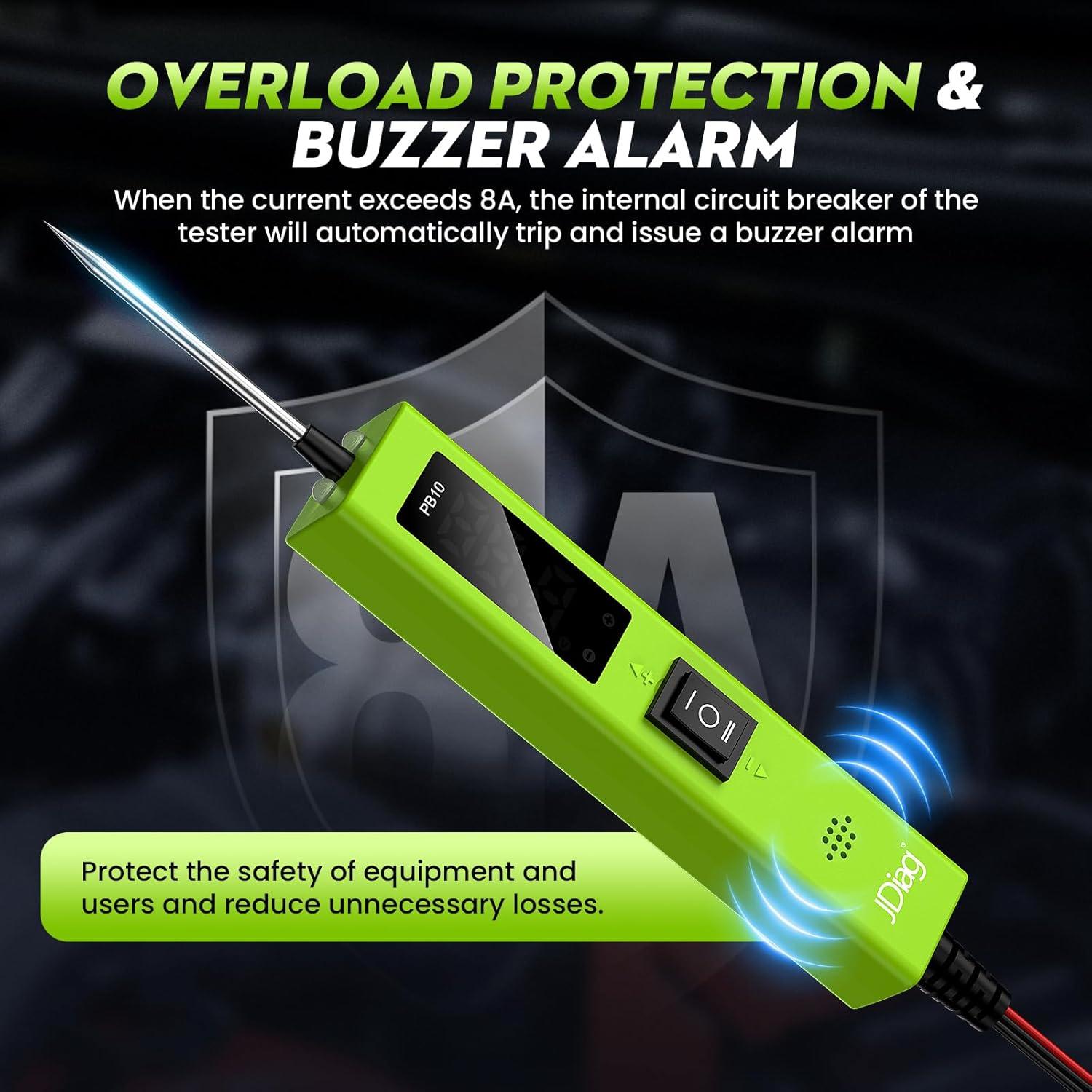 Probador de Circuitos Automotriz JDIAG PB10 0-80V Continuidad