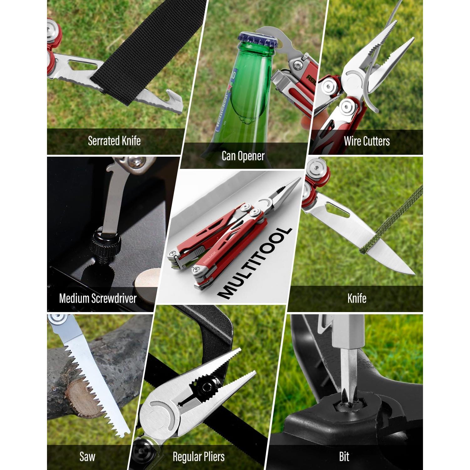 Multiherramienta 21 en 1 RBLACK con Alicates y Tijeras - Acero Inoxidable