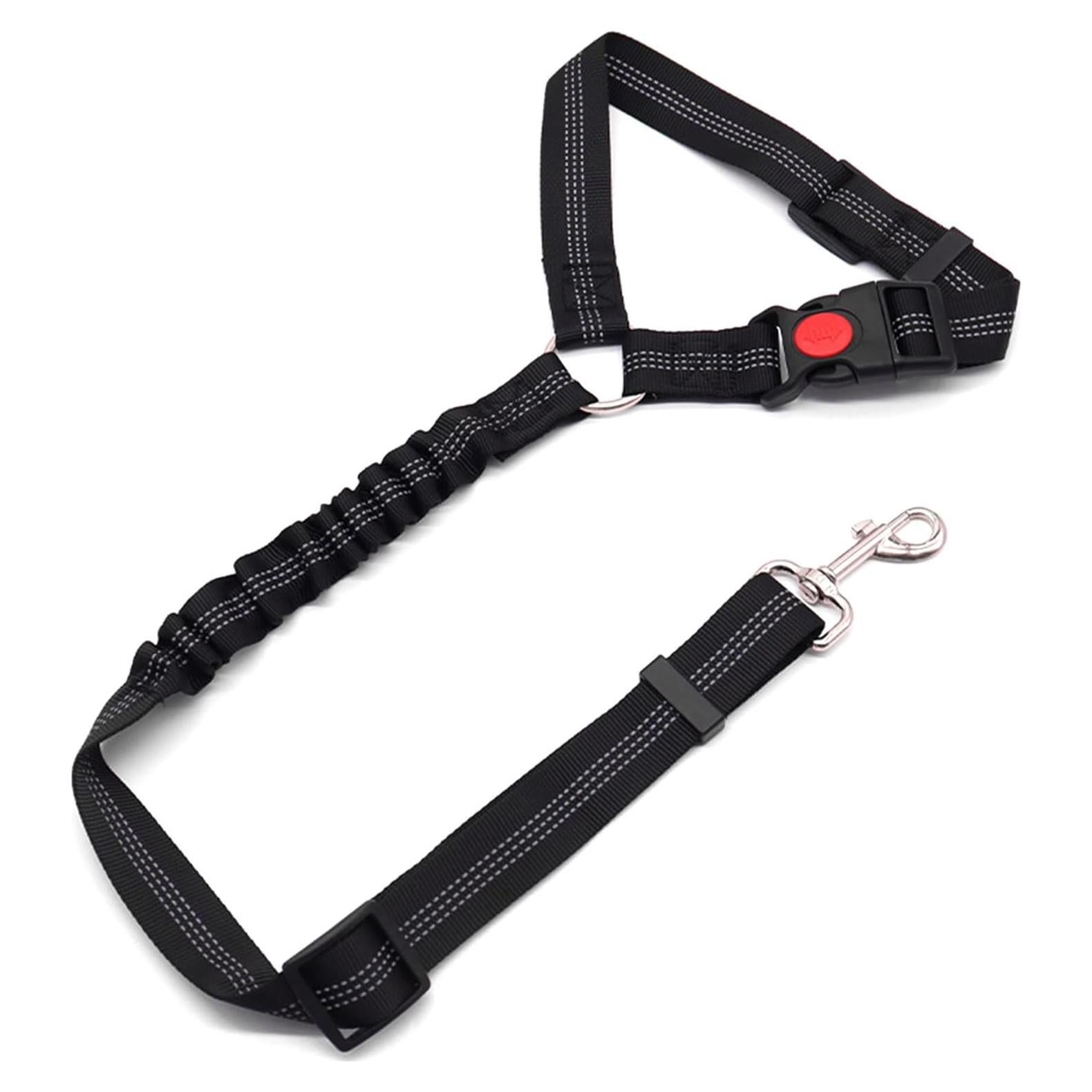 Cinturón de Seguridad Ajustable para Mascotas Taokechel Negro