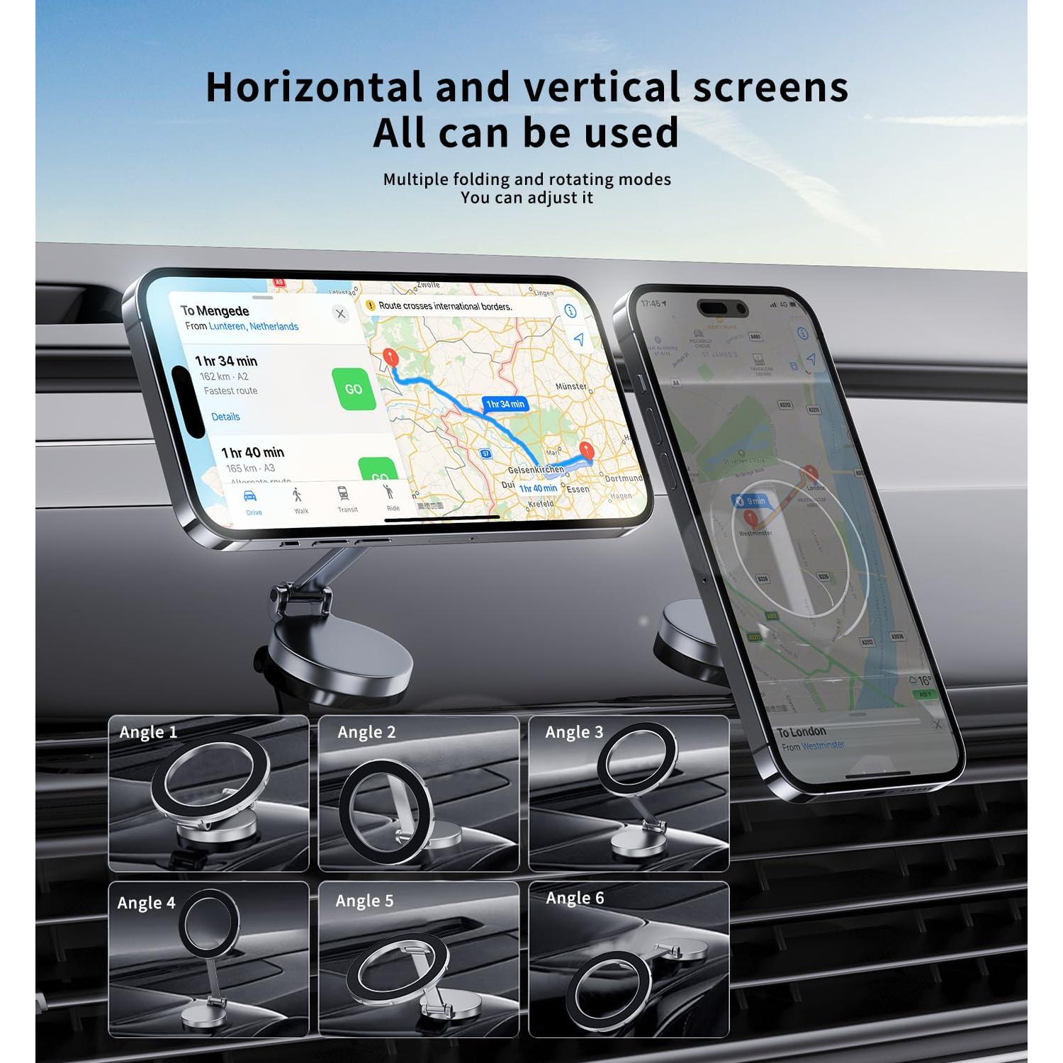 Soporte Magnético para Teléfono CXTX con Rotación 360° - Negro