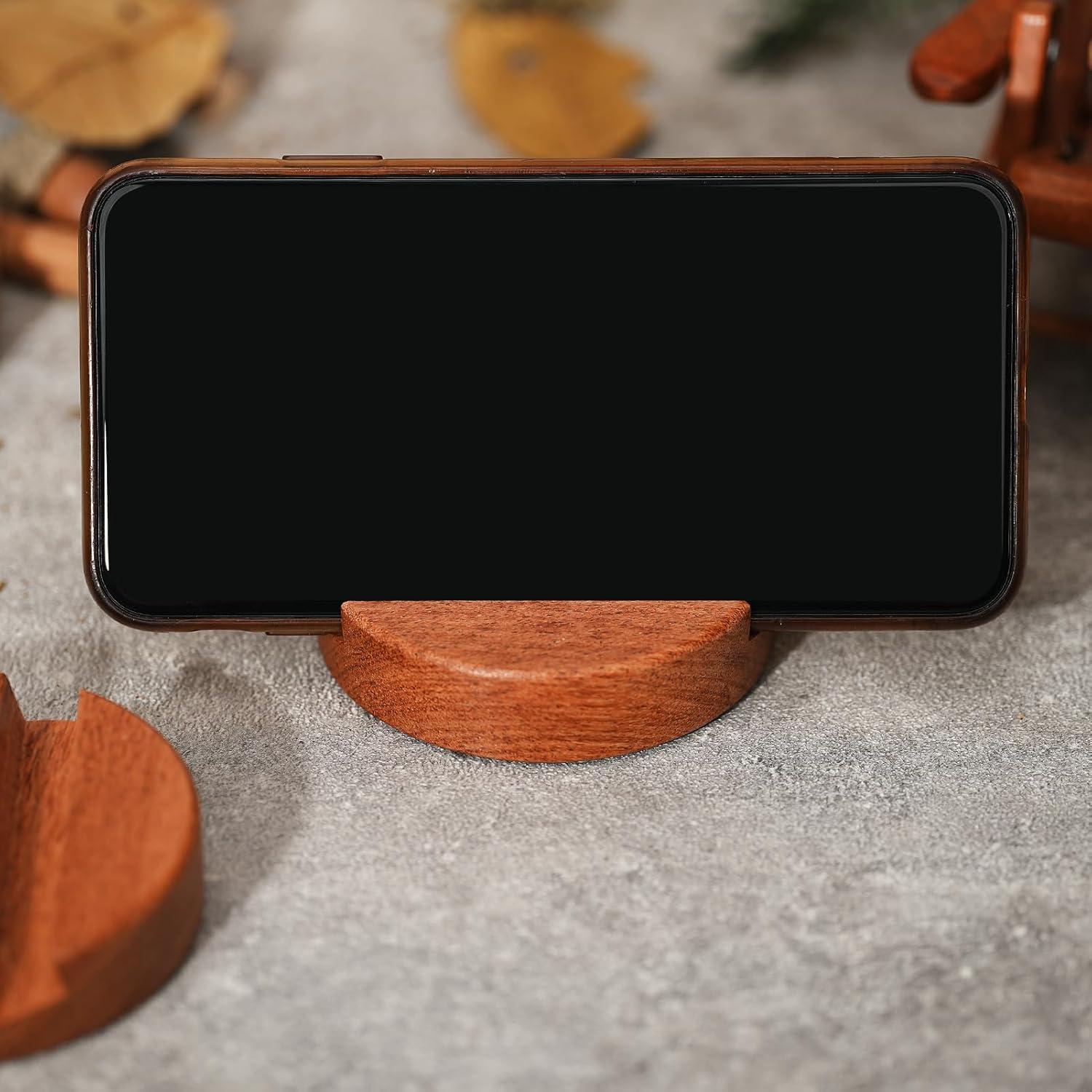 Soporte de Teléfono de Madera Natural Mufengshangmao Circular