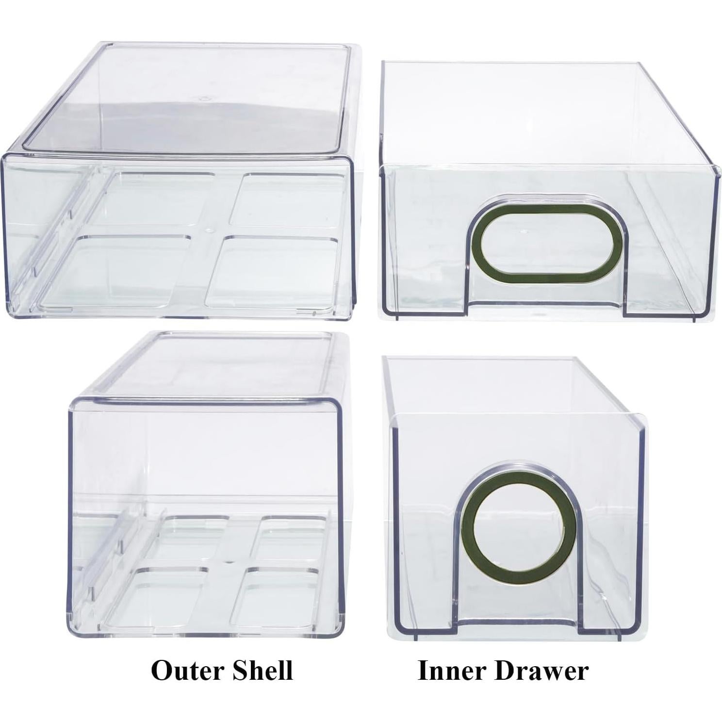 Cajones de Almacenamiento para Refrigerador UNIKON 6 PCS Verde