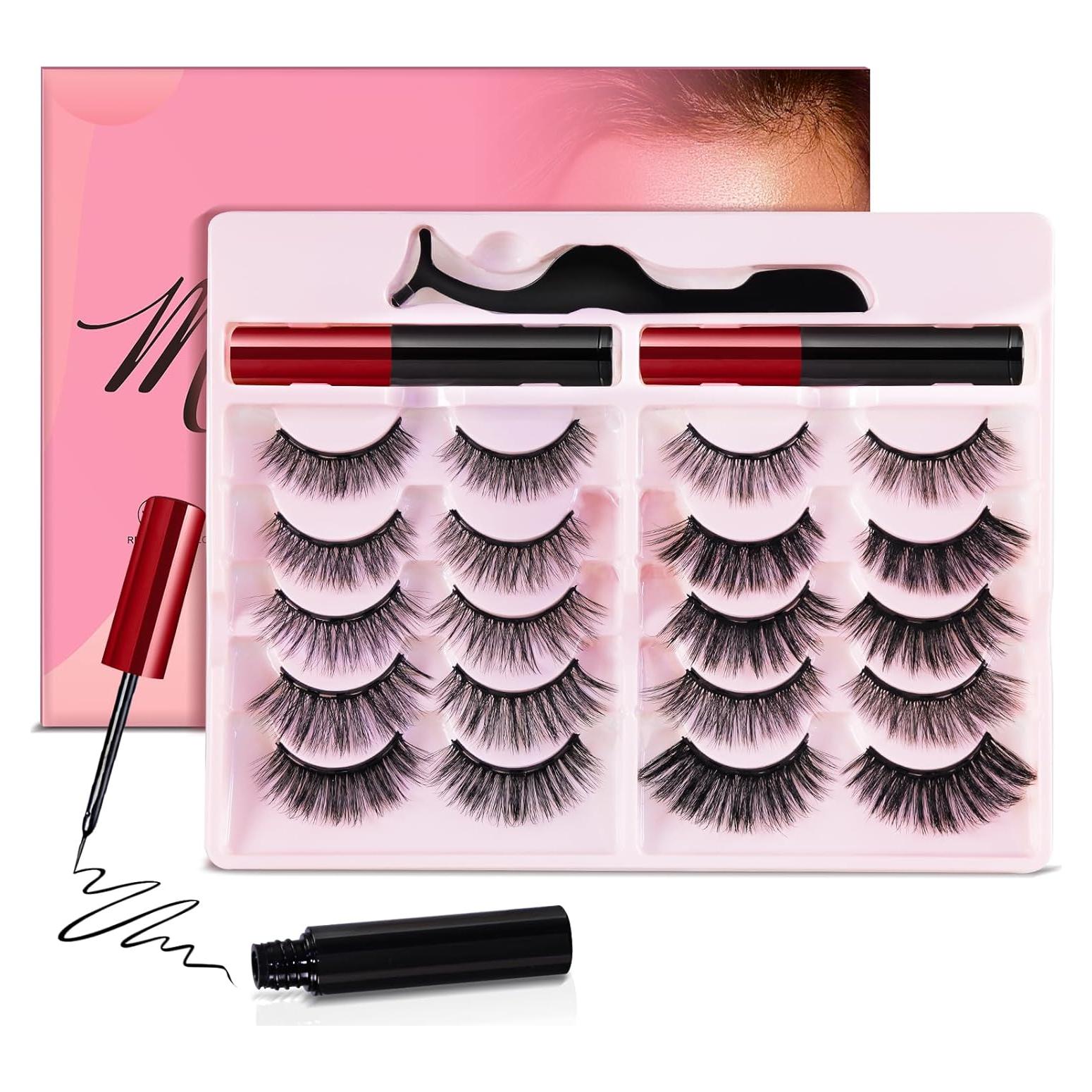 Kit de Pestañas Magnéticas YUNINFANG 10 Pares Reutilizables