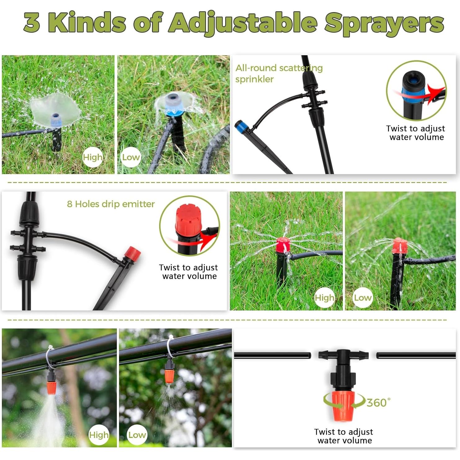 Kit de Riego por Goteo JAYEE 40m Ajustable para Jardín