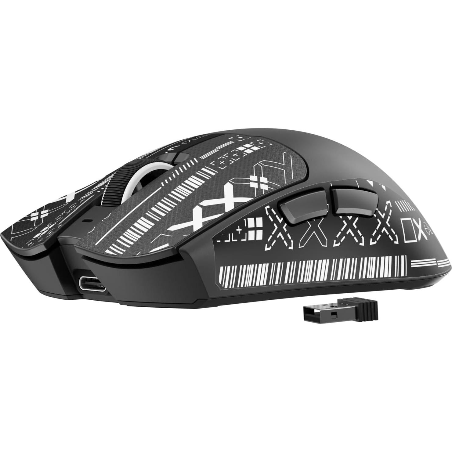 Ratón Gaming Inalámbrico EWEADN S9, 26000 DPI, Ergonómico, Negro