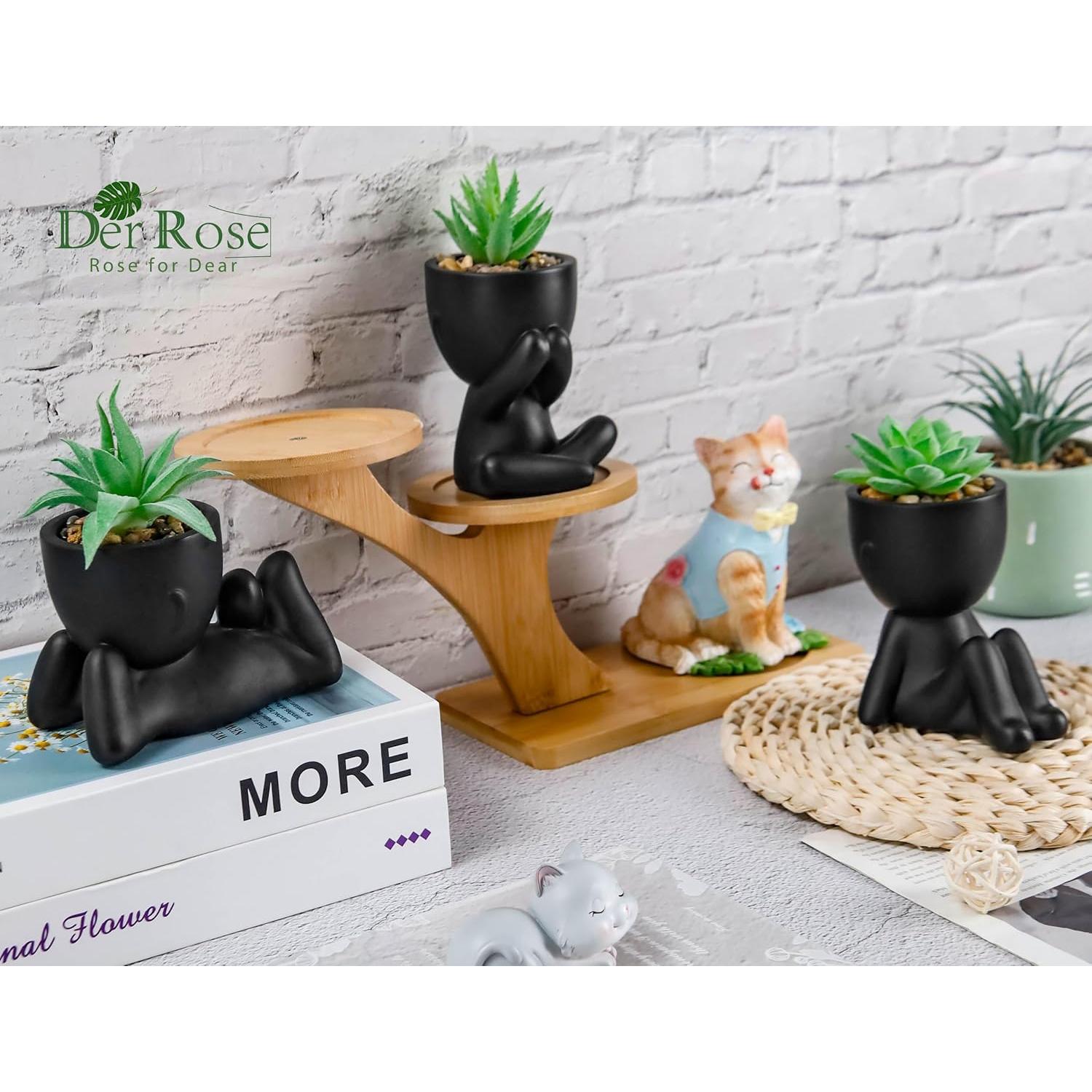 Plantas Falsas Suculentas Der Rose - 3 Paquetes Decorativos