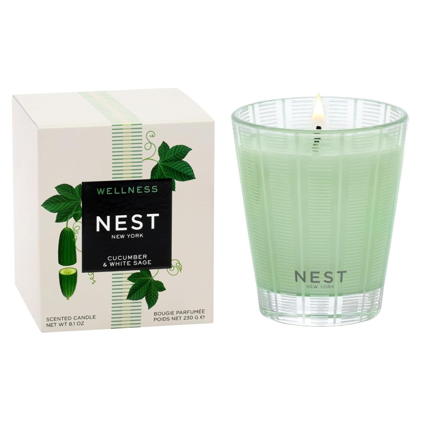 Vela Aromática NEST Nueva York 230 g Pepino y Salvia Blanca