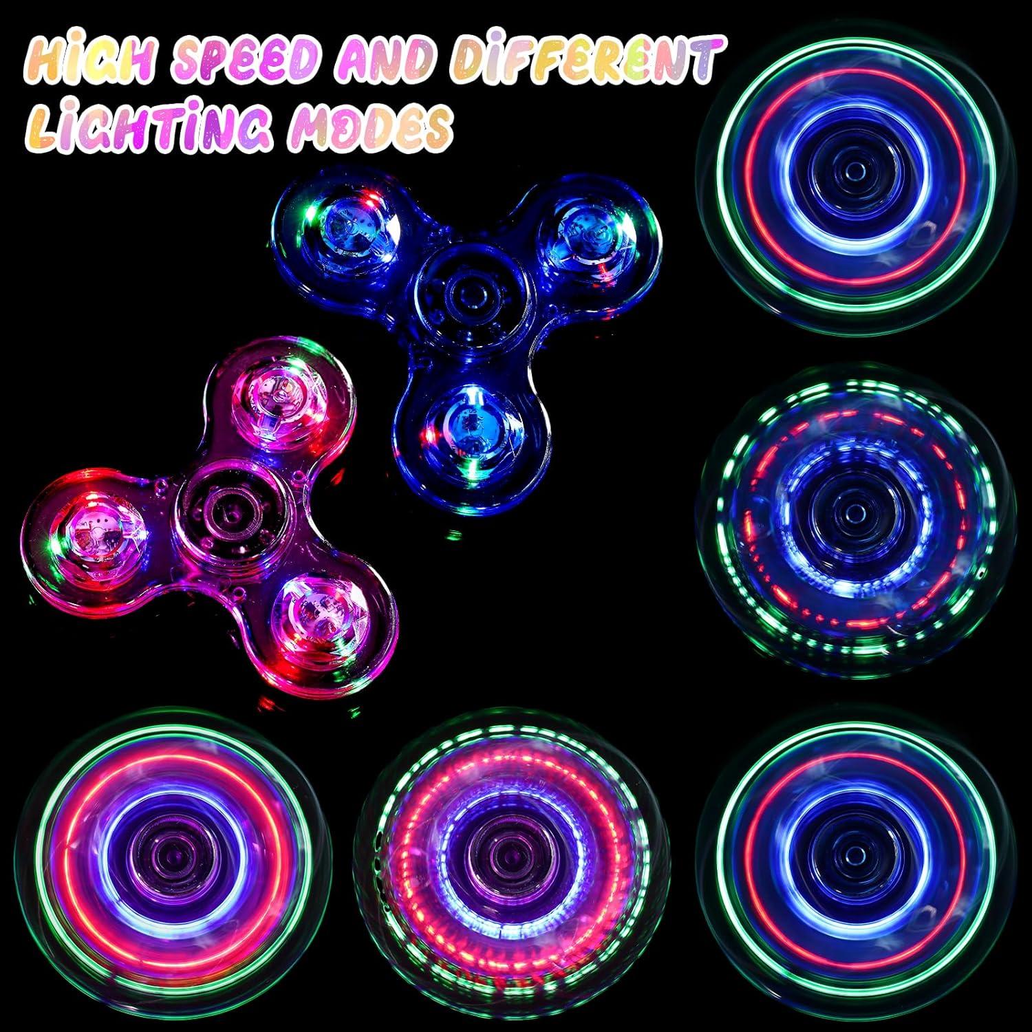 Spinner Fidget LED SCIONE 2Pack Azul y Púrpura - Juguetes Sensoriales