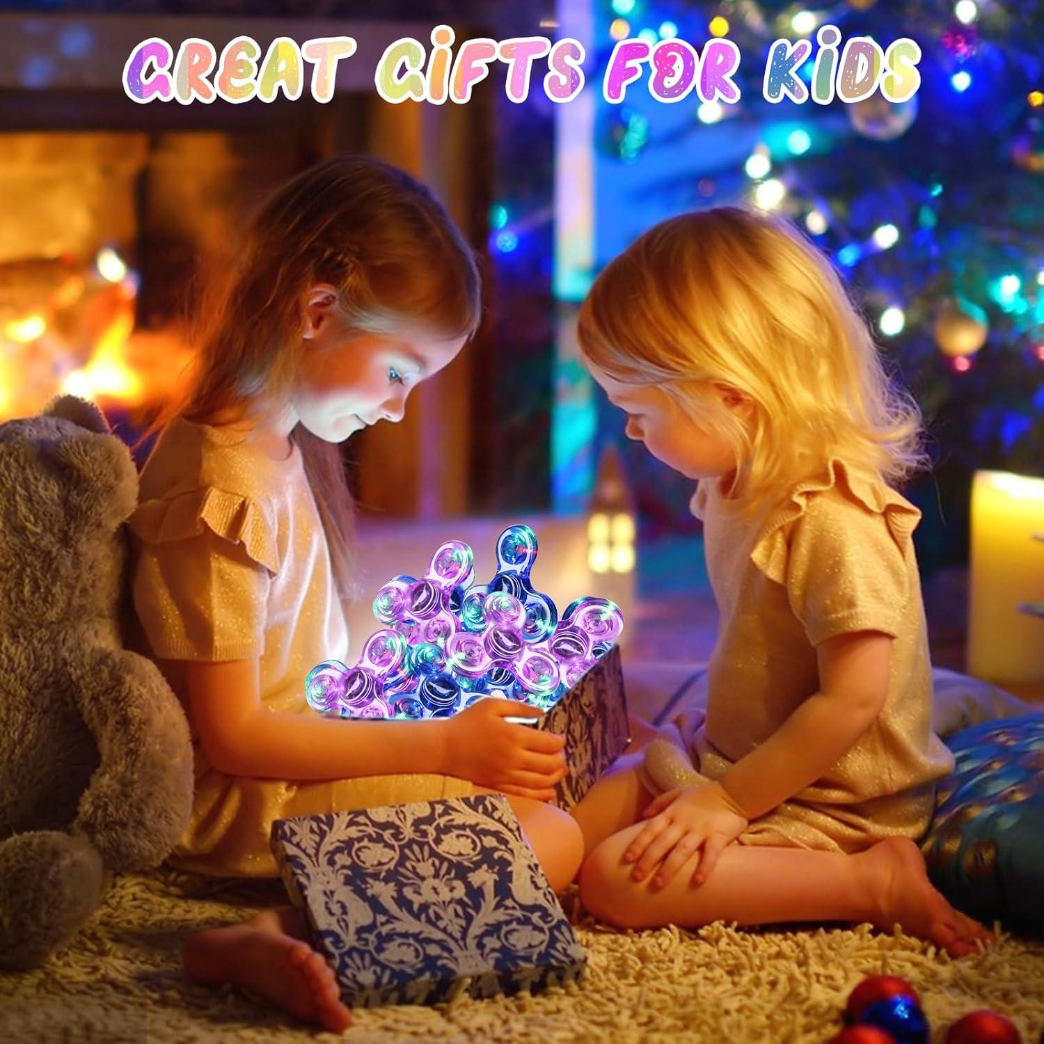 Spinner Fidget LED SCIONE 2Pack Azul y Púrpura - Juguetes Sensoriales