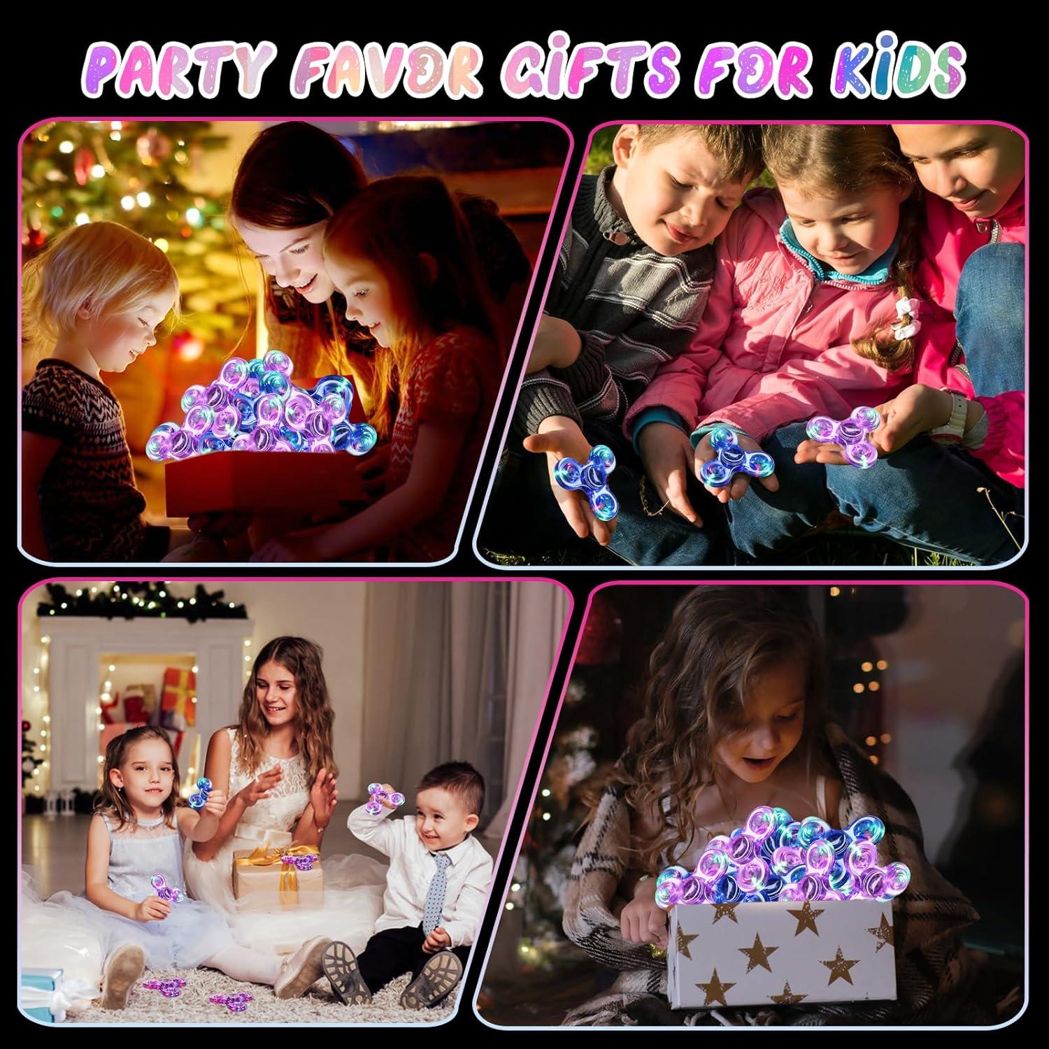 Spinner Fidget LED SCIONE 2Pack Azul y Púrpura - Juguetes Sensoriales