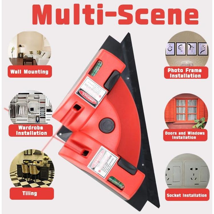 Nivel de Ángulo Recto Láser VortecSys DC-01 9.14m Verde