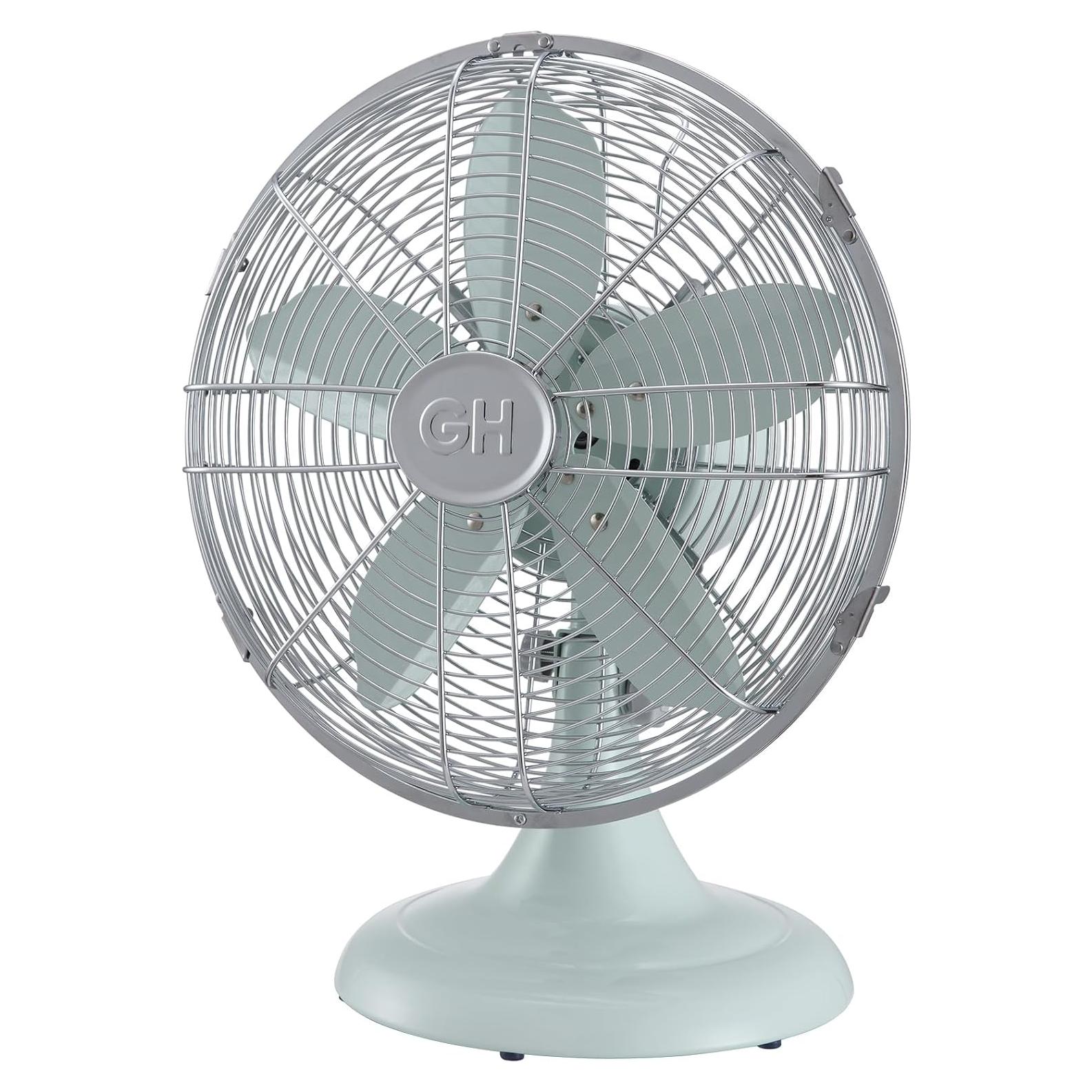 Ventilador de Mesa Retro Good Housekeeping 12" Oscilante 3 Velocidades