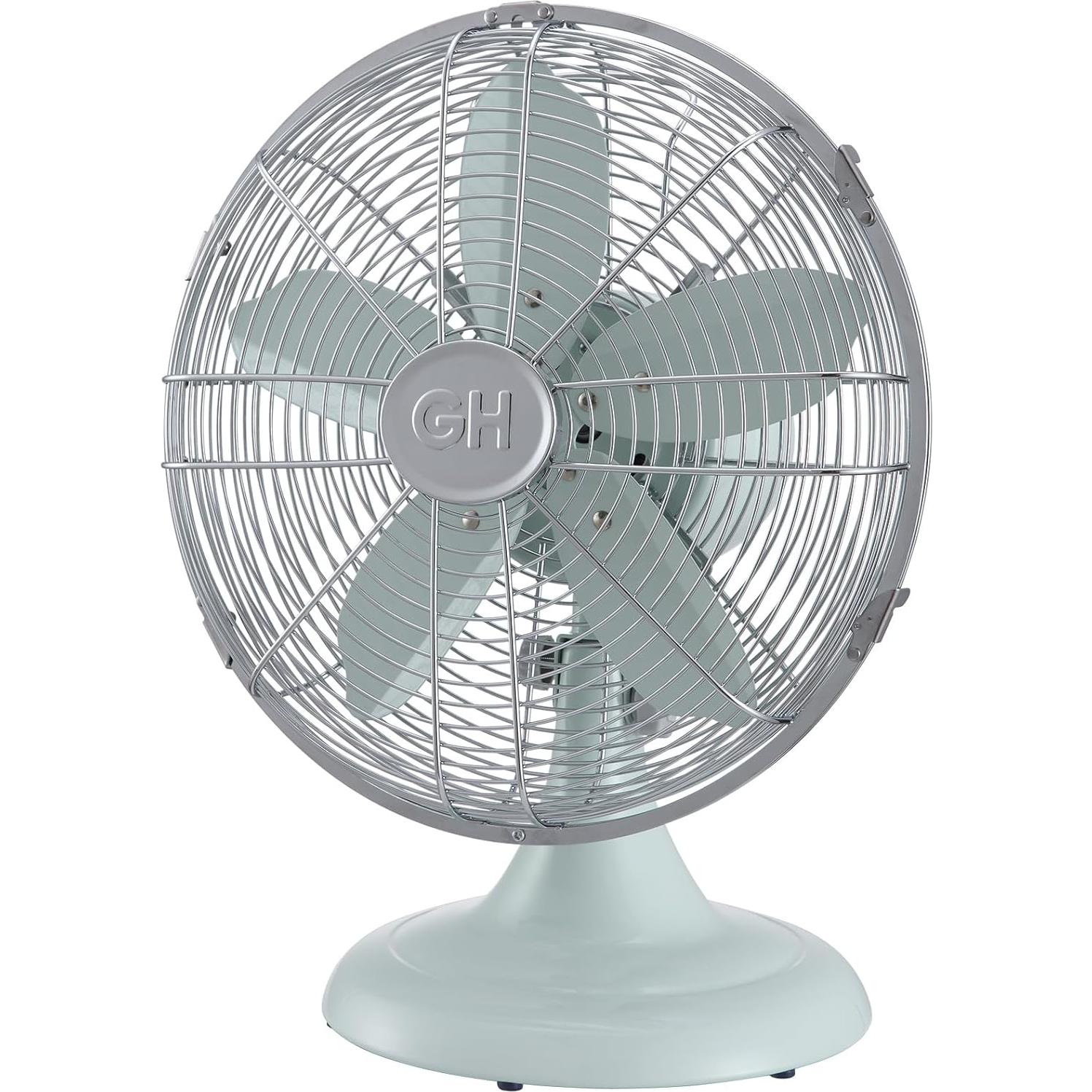 Ventilador de Mesa Retro Good Housekeeping 12" Oscilante 3 Velocidades