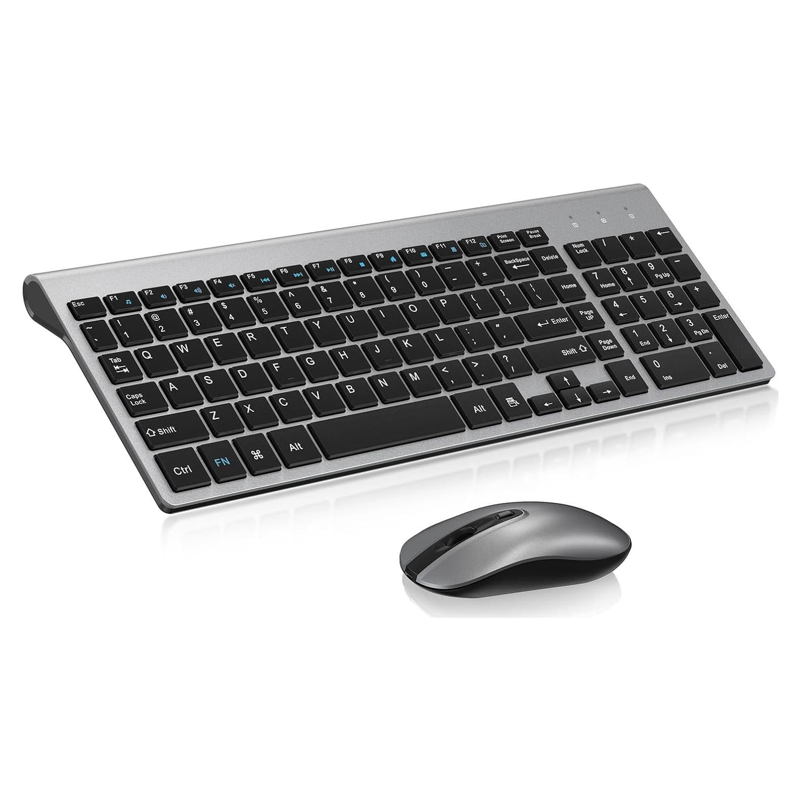 Combo Teclado y Ratón Inalámbrico Cimetech KF10 - Gris