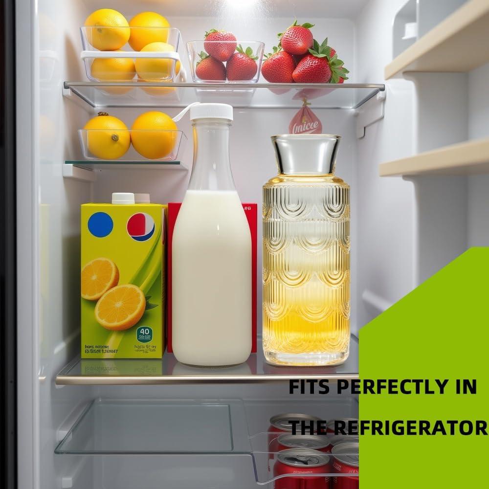 Juego de jarra y vaso de vidrio TANMESSO 640 ml transparente