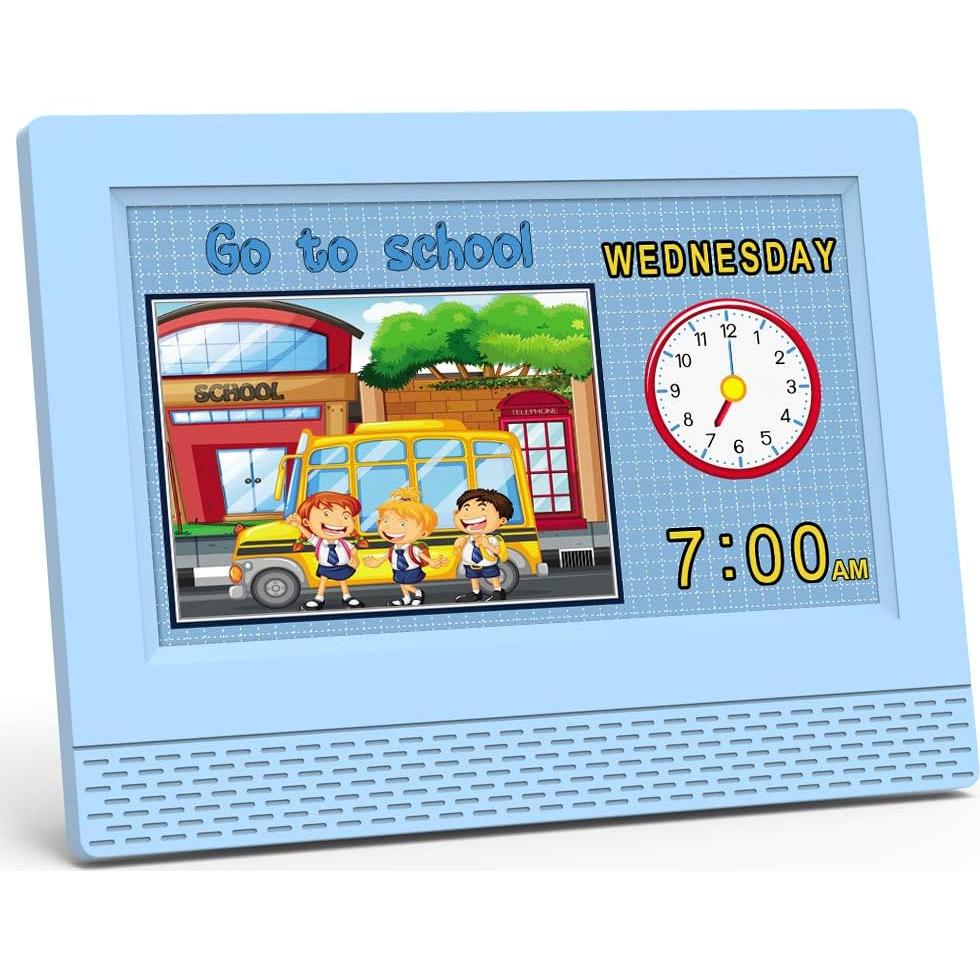 Reloj Despertador Digital Infantil SENXINGYAN 7" Azul