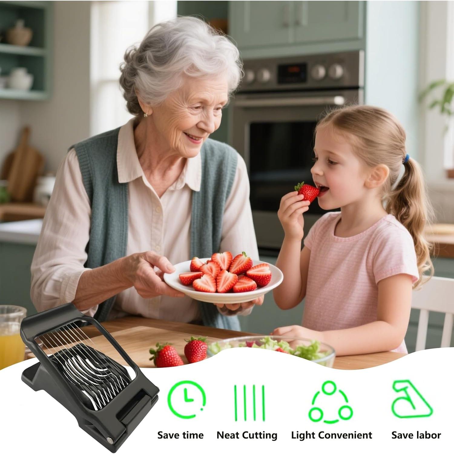 Cortador de Huevos y Frutas JORMEY - Aluminio y Acero Inoxidable