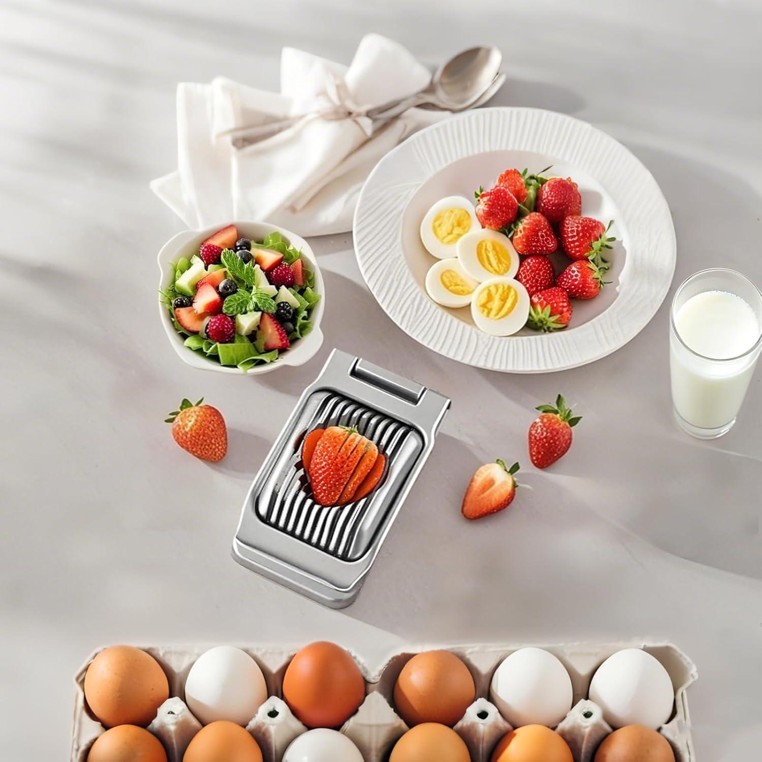 Cortador de Huevos y Frutas JORMEY - Aluminio y Acero Inoxidable