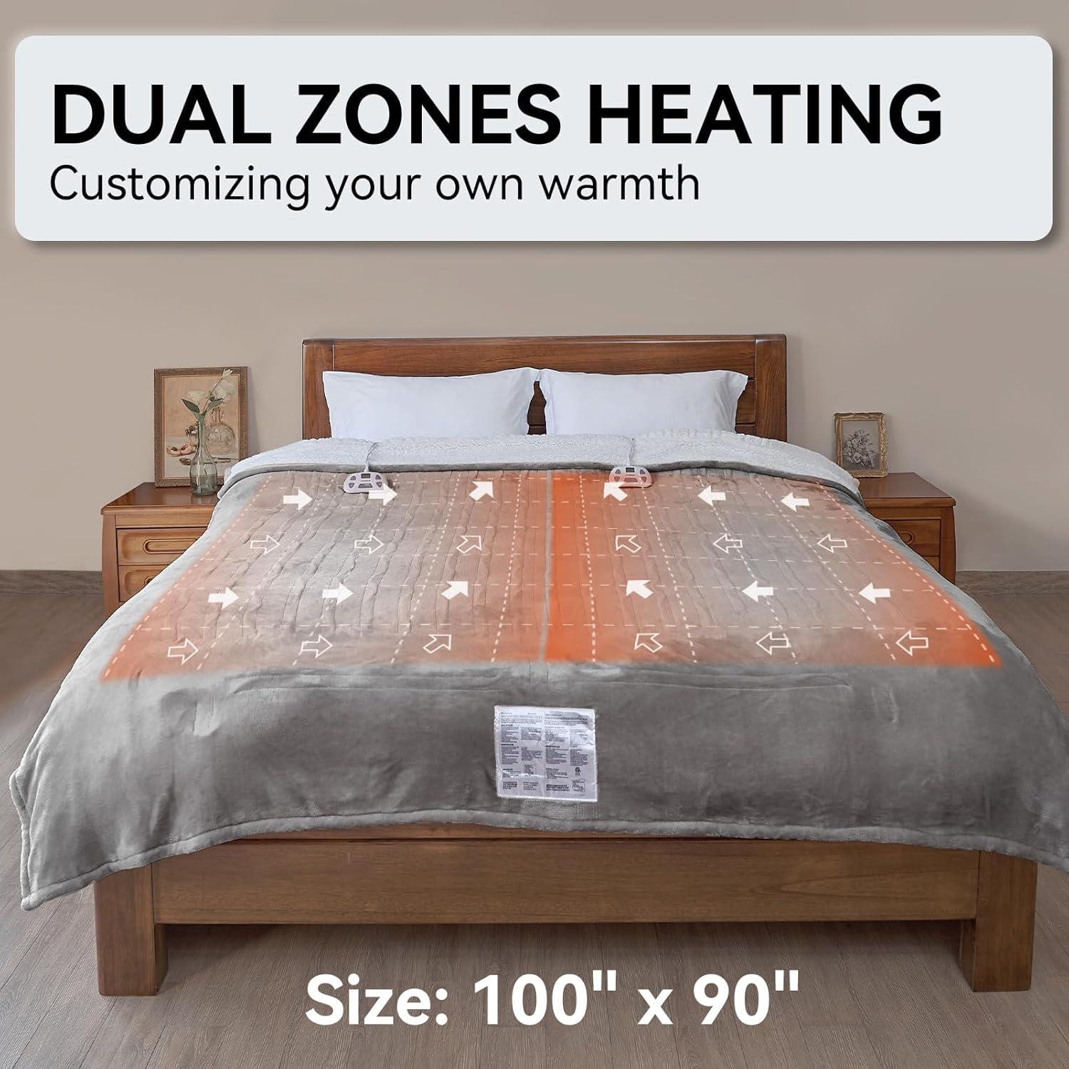 Manta Eléctrica King PiPiMAMA 254x229 cm con Doble Control