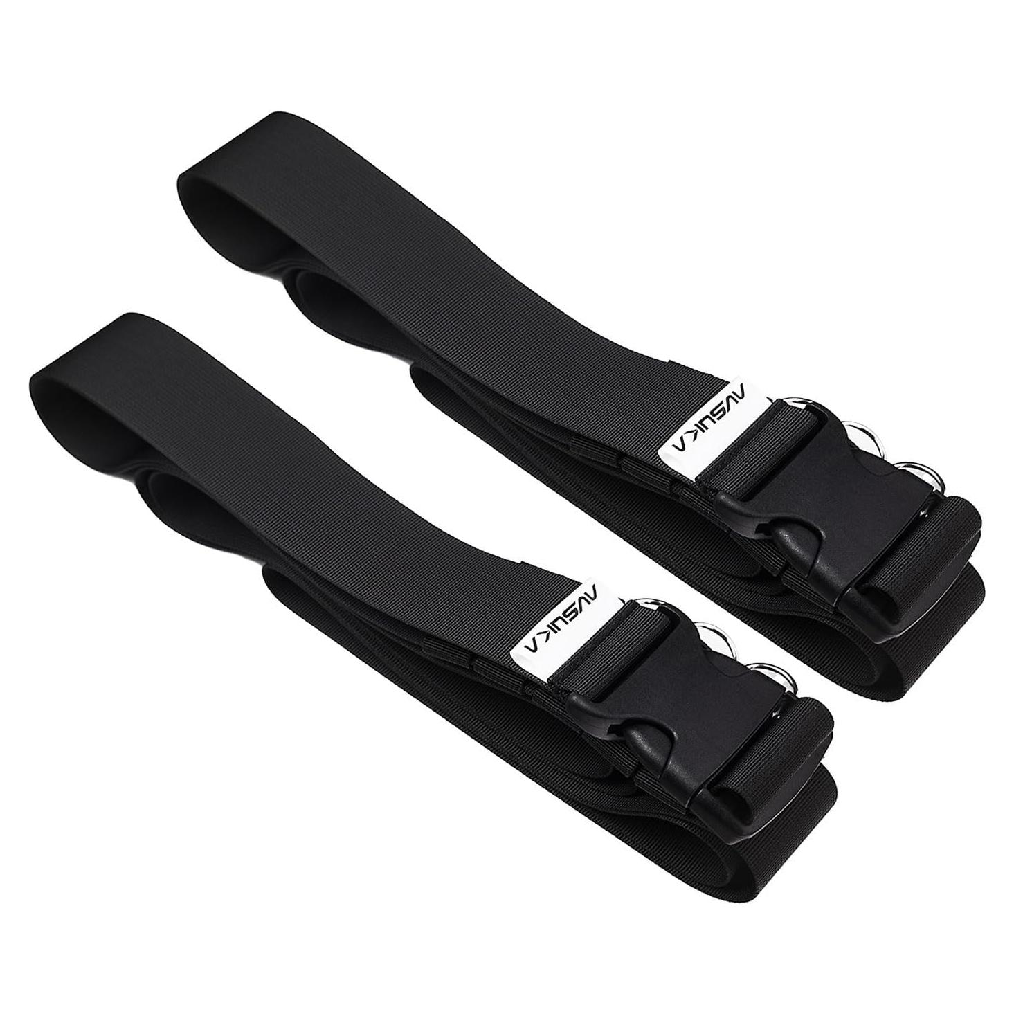 Correas de Equipaje Ajustables AVSUKA 2pcs 3m Negro