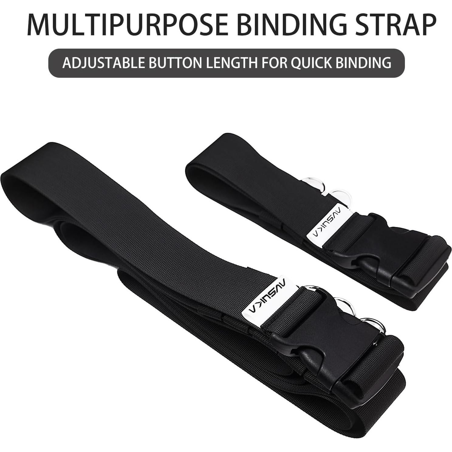 Correas de Equipaje Ajustables AVSUKA 2pcs 3m Negro