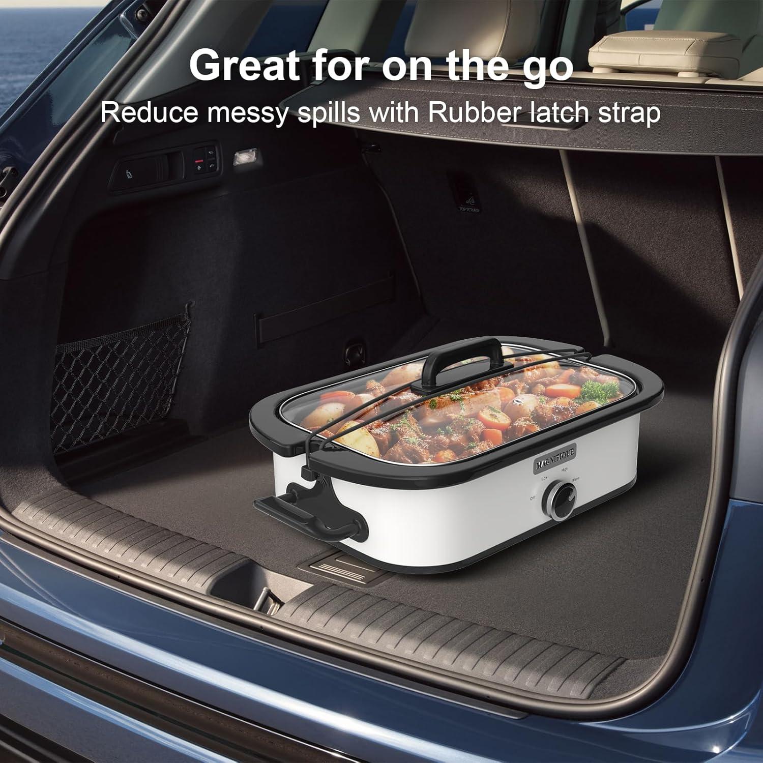 Olla de Cocción Lenta Zing 4 Cuartos Blanca Apta Lavavajillas