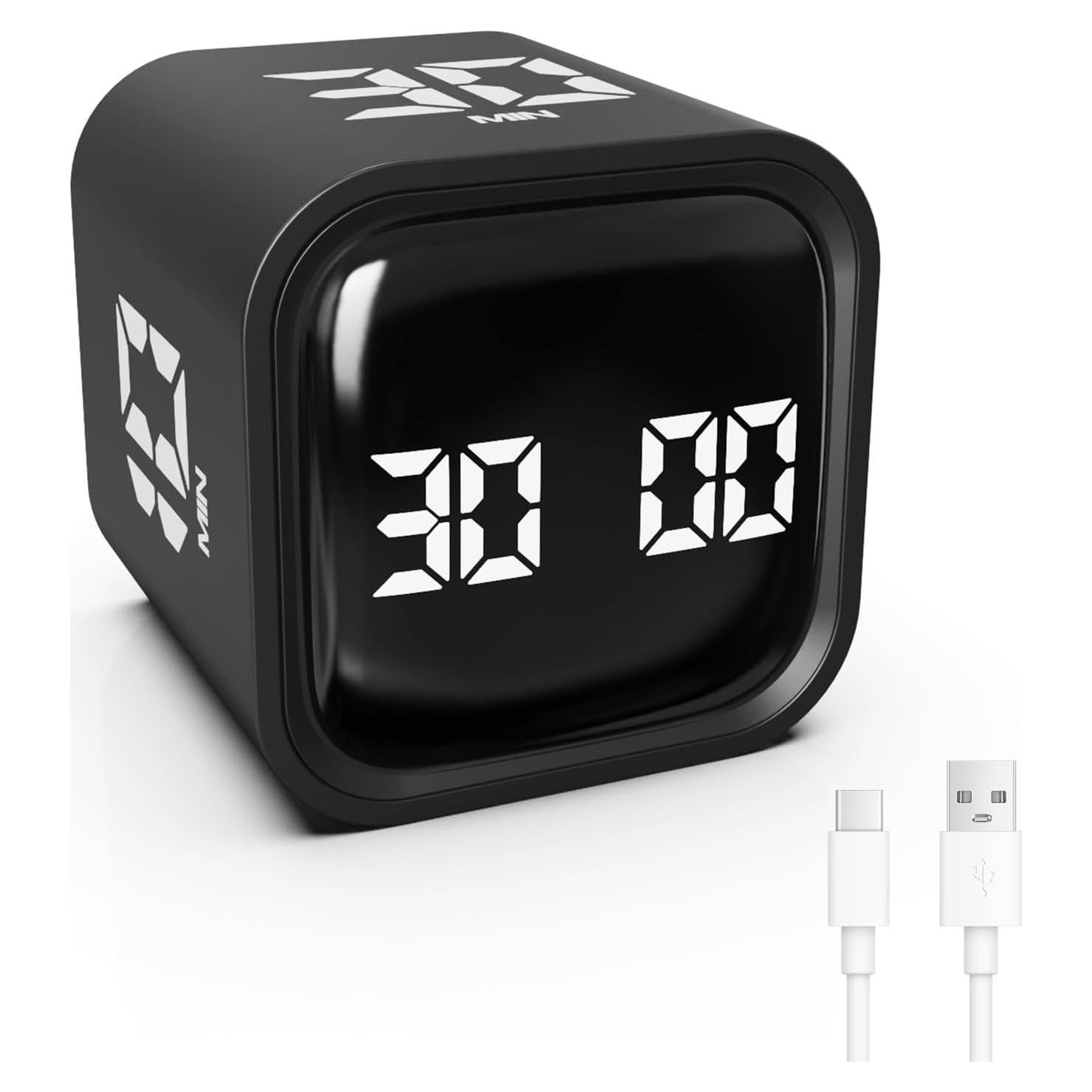Temporizador Digital Foyucool Pomodoro Negro 5-60 Min Ajustable