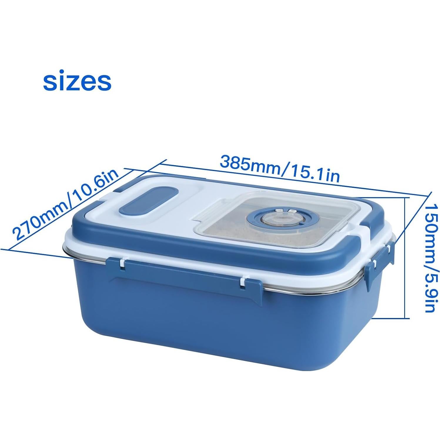 Contenedor de Almacenamiento Hermético PENCK 7.5L Acero Inoxidable Azul